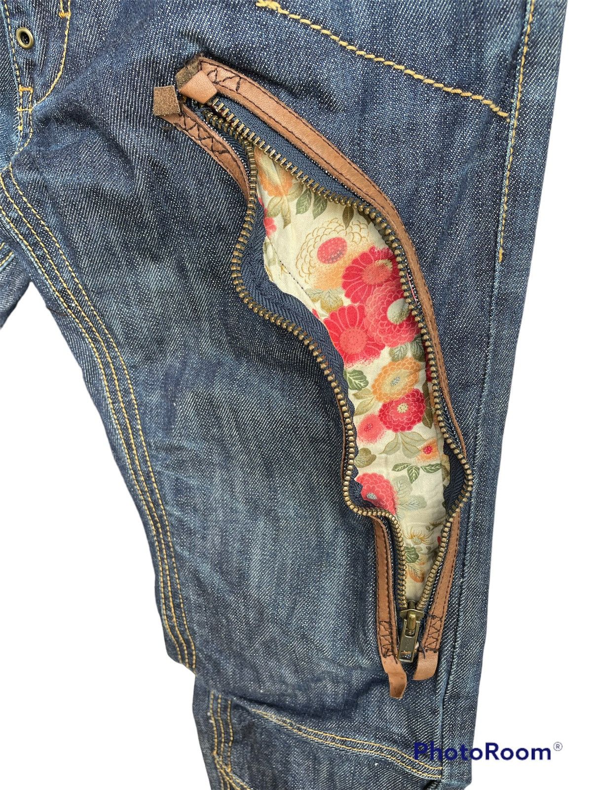 PPFM Very Rare PPFM Leather MultiPockets Jeans Size US 31 - 6 Thumbnail