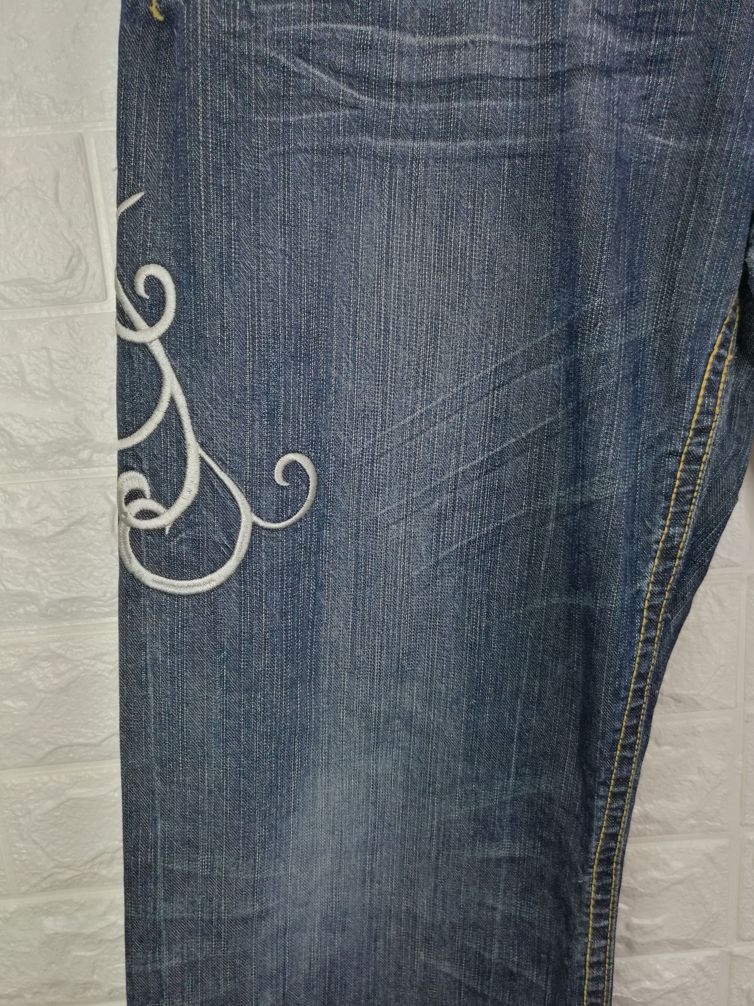 Japanese Brand Vintage Sukajan Karakuri Tamashi Embroidered Jeans Size US 38 / EU 54 - 12 Thumbnail