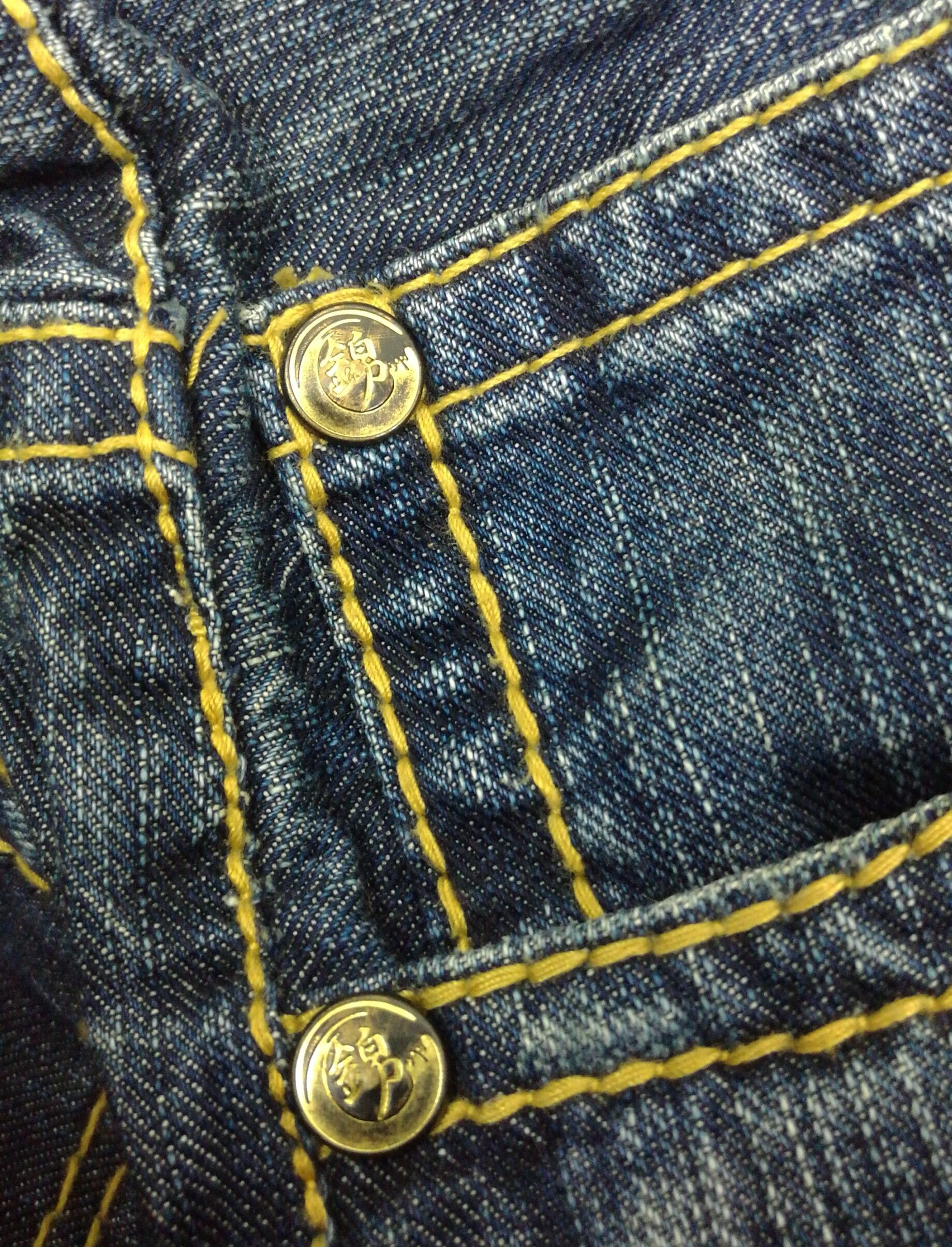 Japanese Brand Vintage Sukajan Karakuri Tamashi Embroidered Jeans Size US 38 / EU 54 - 10 Thumbnail