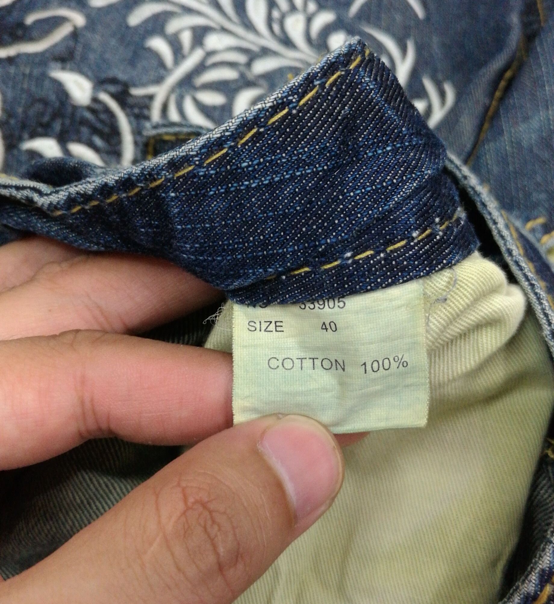 Japanese Brand Vintage Sukajan Karakuri Tamashi Embroidered Jeans Size US 38 / EU 54 - 15 Thumbnail