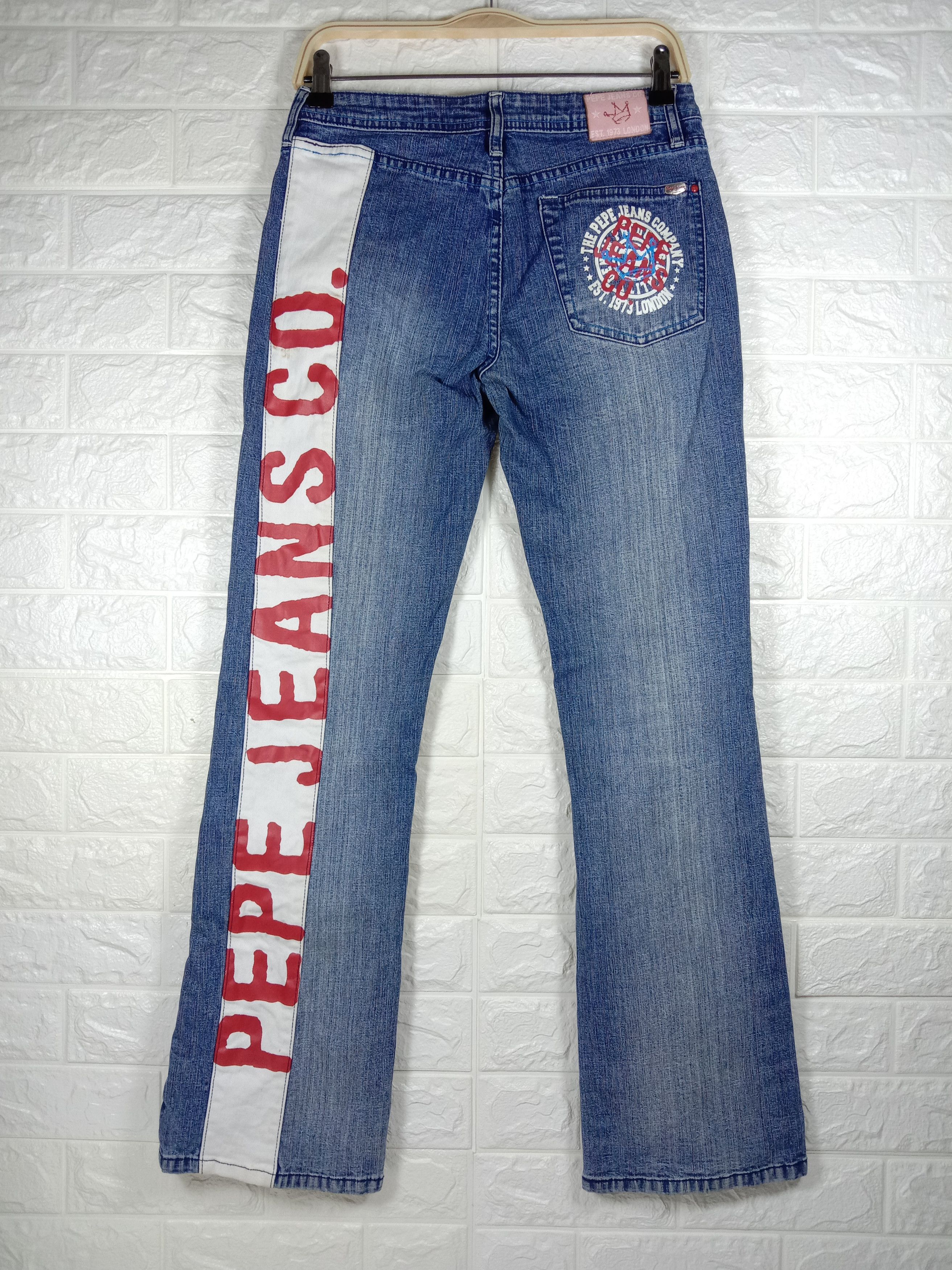 image of Flare Jeans Vintage Pepe Jeans Hybrid Bell Bottom Denim, Women's (Size 28)
