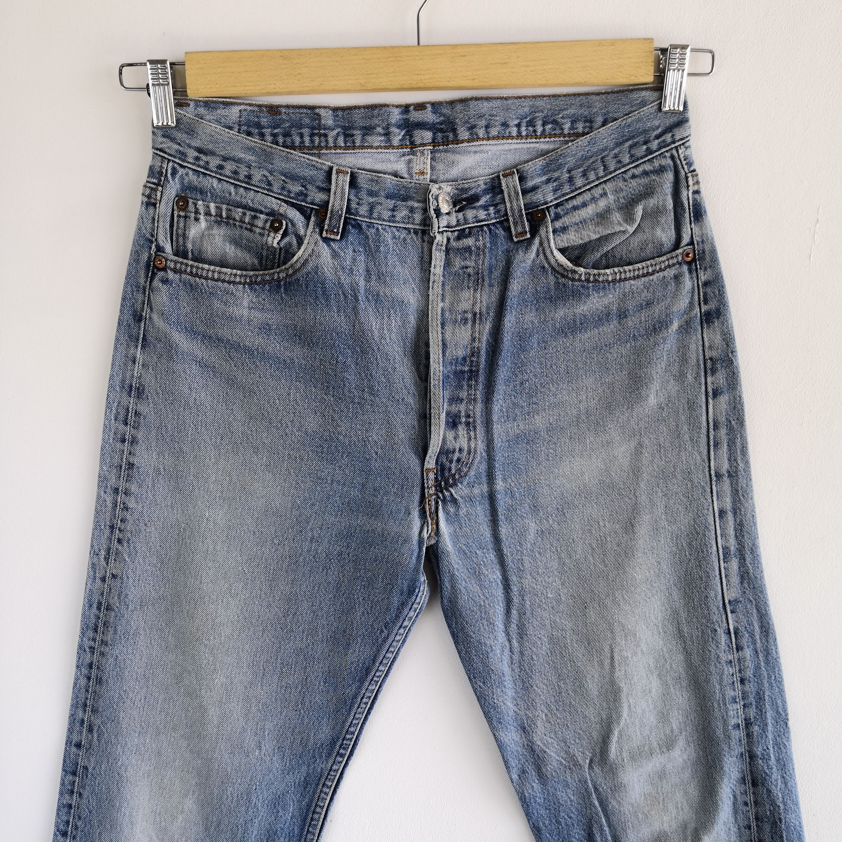 Levi's Vintage Levis 501 Sunfaded Jeans Levi's 501 Painter Denim Size US 32 / EU 48 - 6 Thumbnail