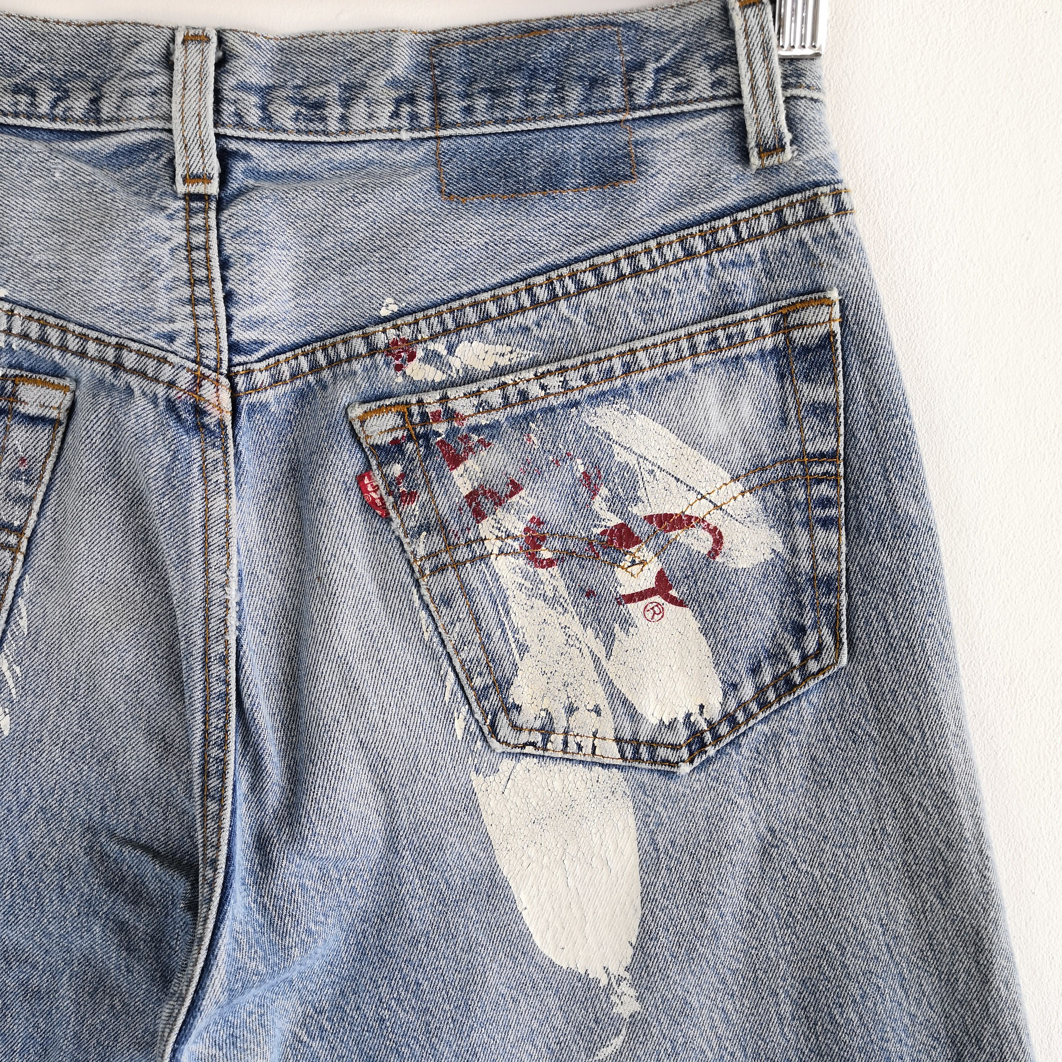 Levi's Vintage Levis 501 Sunfaded Jeans Levi's 501 Painter Denim Size US 32 / EU 48 - 7 Thumbnail