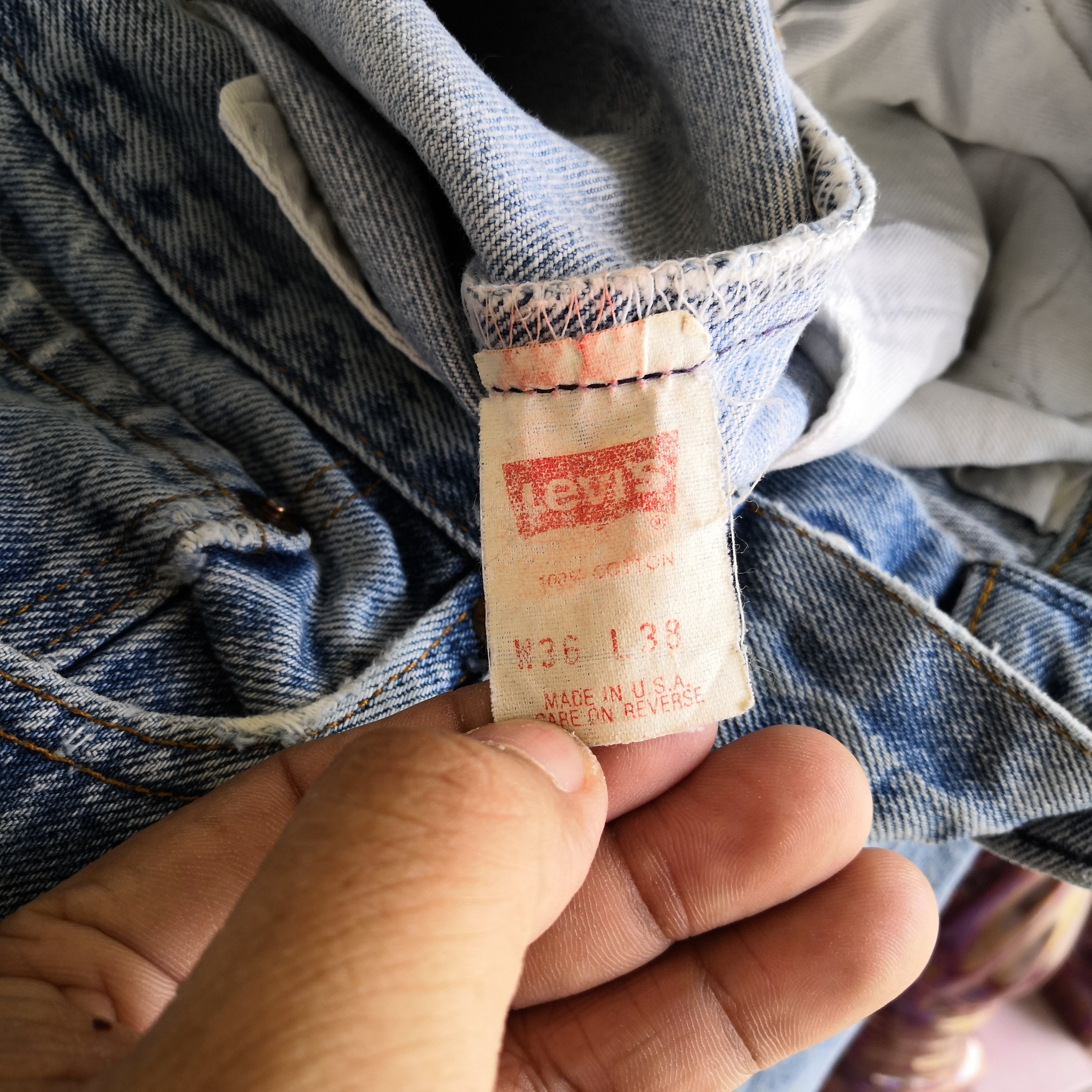 Levi's Vintage Levis 501 Sunfaded Jeans Levi's 501 Painter Denim Size US 32 / EU 48 - 11 Thumbnail