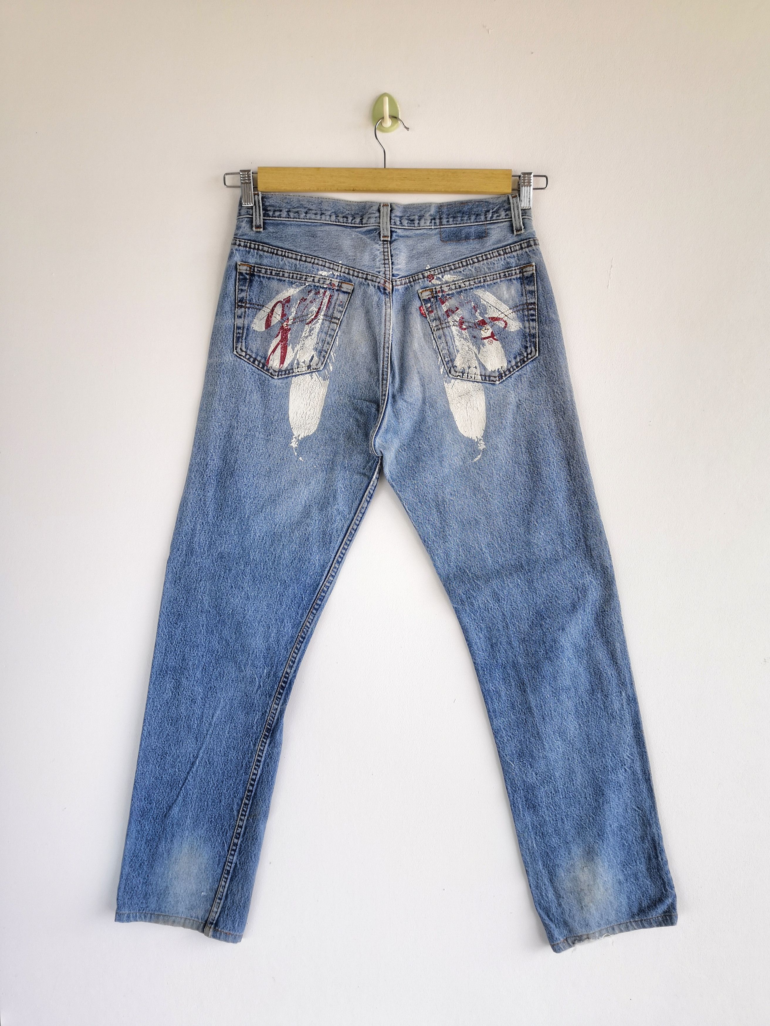Levi's Vintage Levis 501 Sunfaded Jeans Levi's 501 Painter Denim Size US 32 / EU 48 - 1 Thumbnail