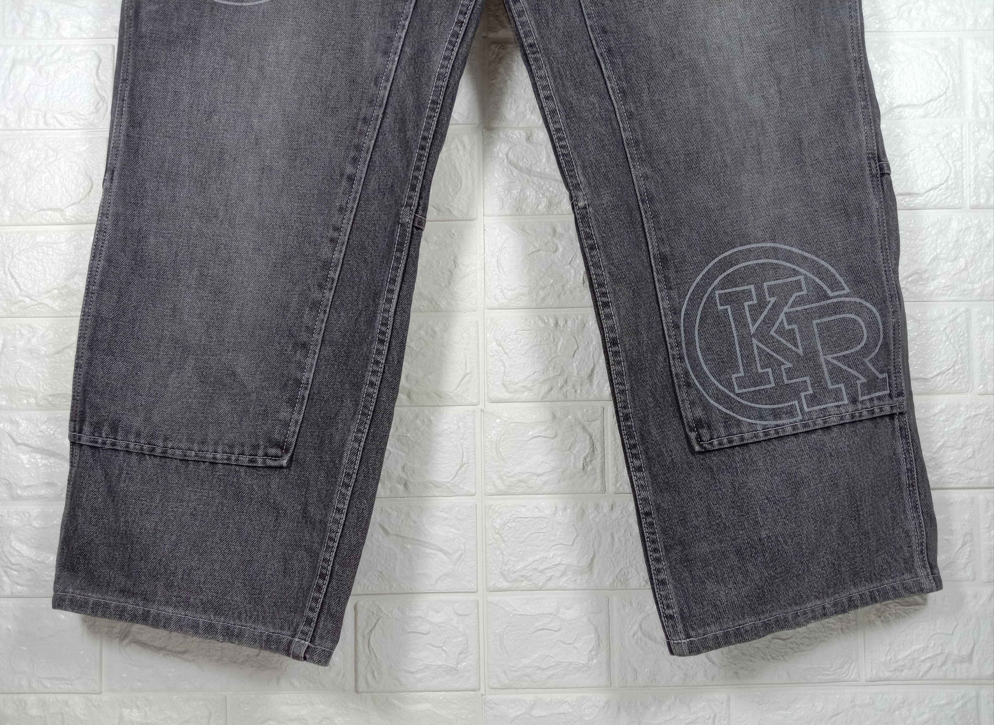 Japanese Brand Vintage Japanese Kazzrock Double Knee Wide Baggy Jeans Size US 34 / EU 50 - 4 Thumbnail