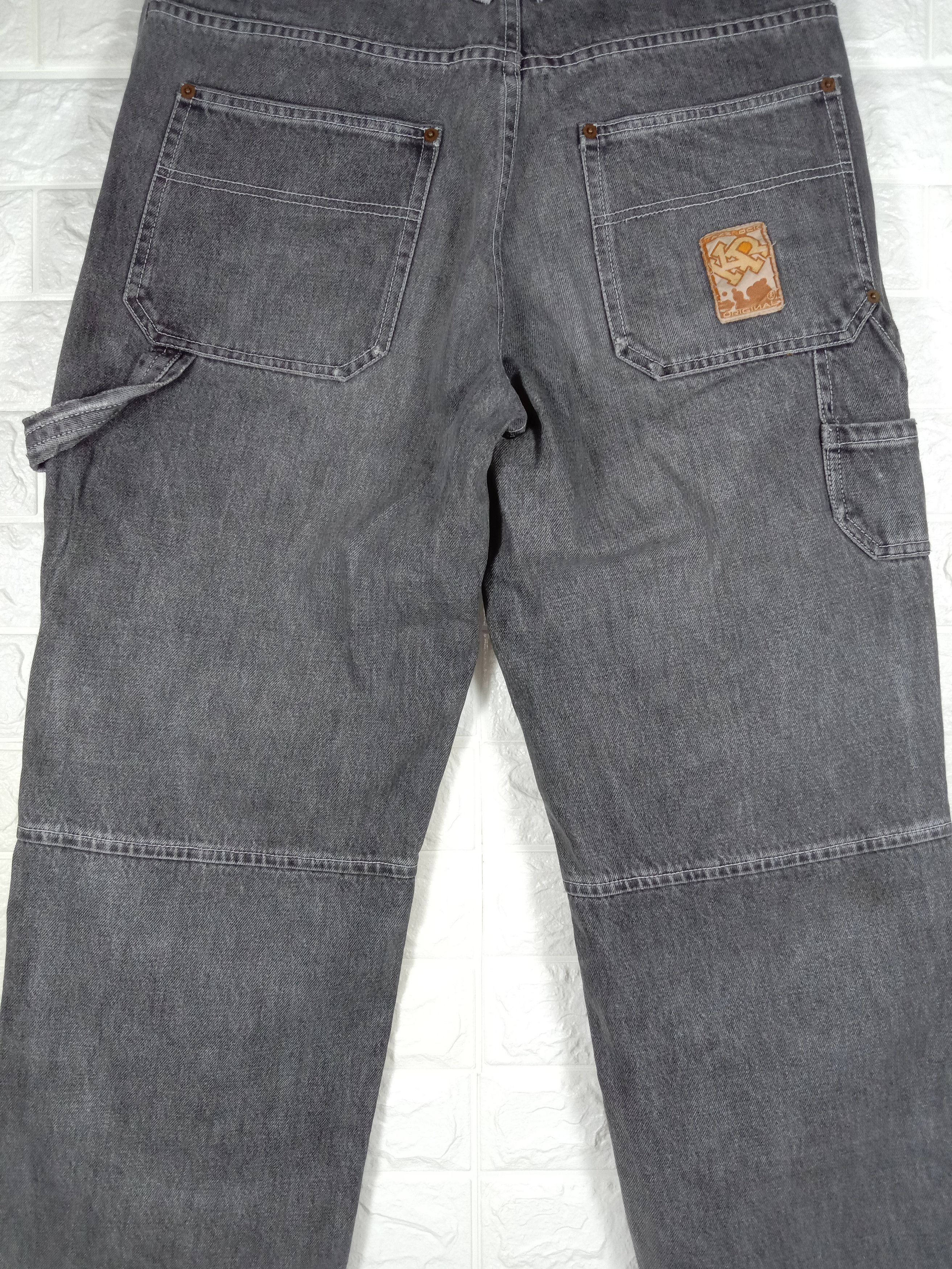 Japanese Brand Vintage Japanese Kazzrock Double Knee Wide Baggy Jeans Size US 34 / EU 50 - 7 Thumbnail