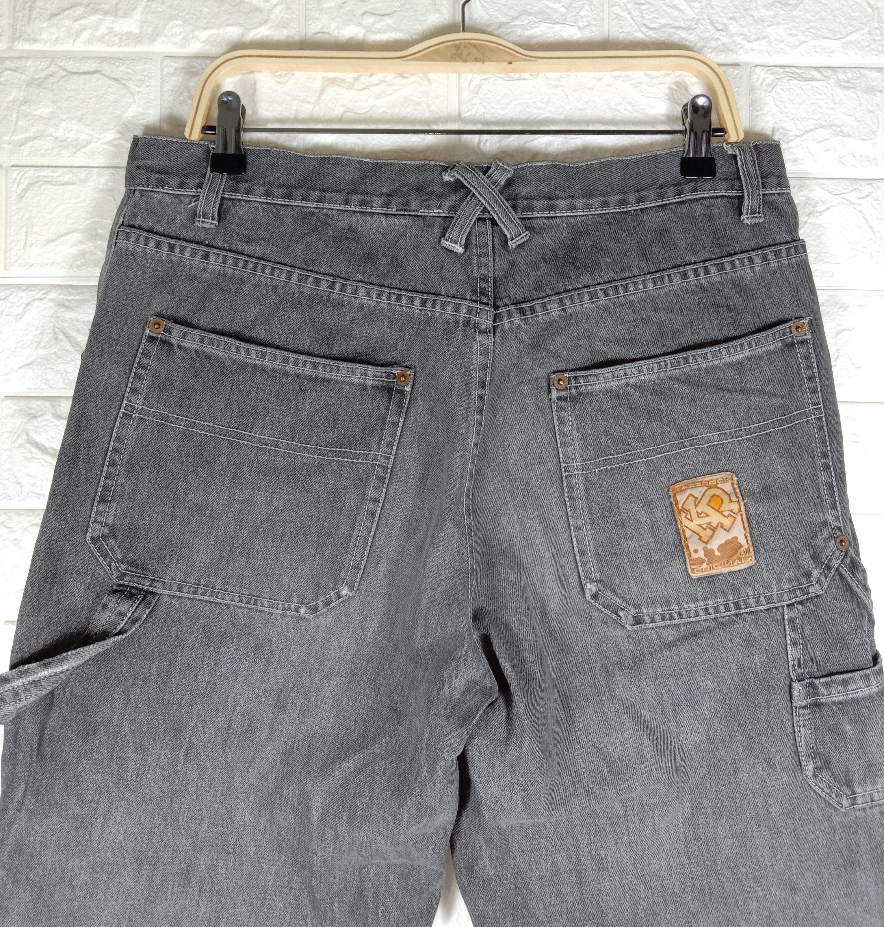 Japanese Brand Vintage Japanese Kazzrock Double Knee Wide Baggy Jeans Size US 34 / EU 50 - 6 Thumbnail