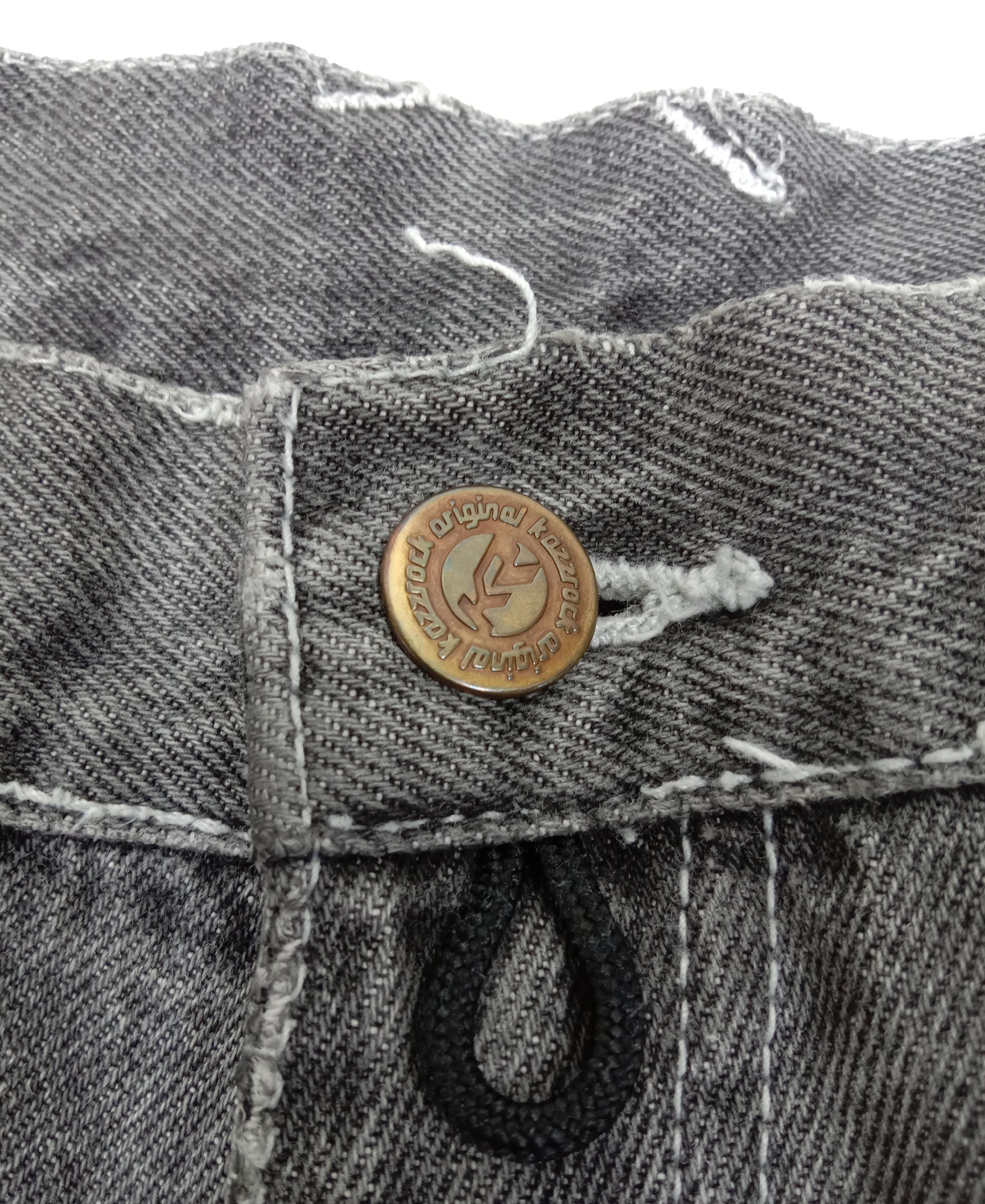 Japanese Brand Vintage Japanese Kazzrock Double Knee Wide Baggy Jeans Size US 34 / EU 50 - 13 Thumbnail
