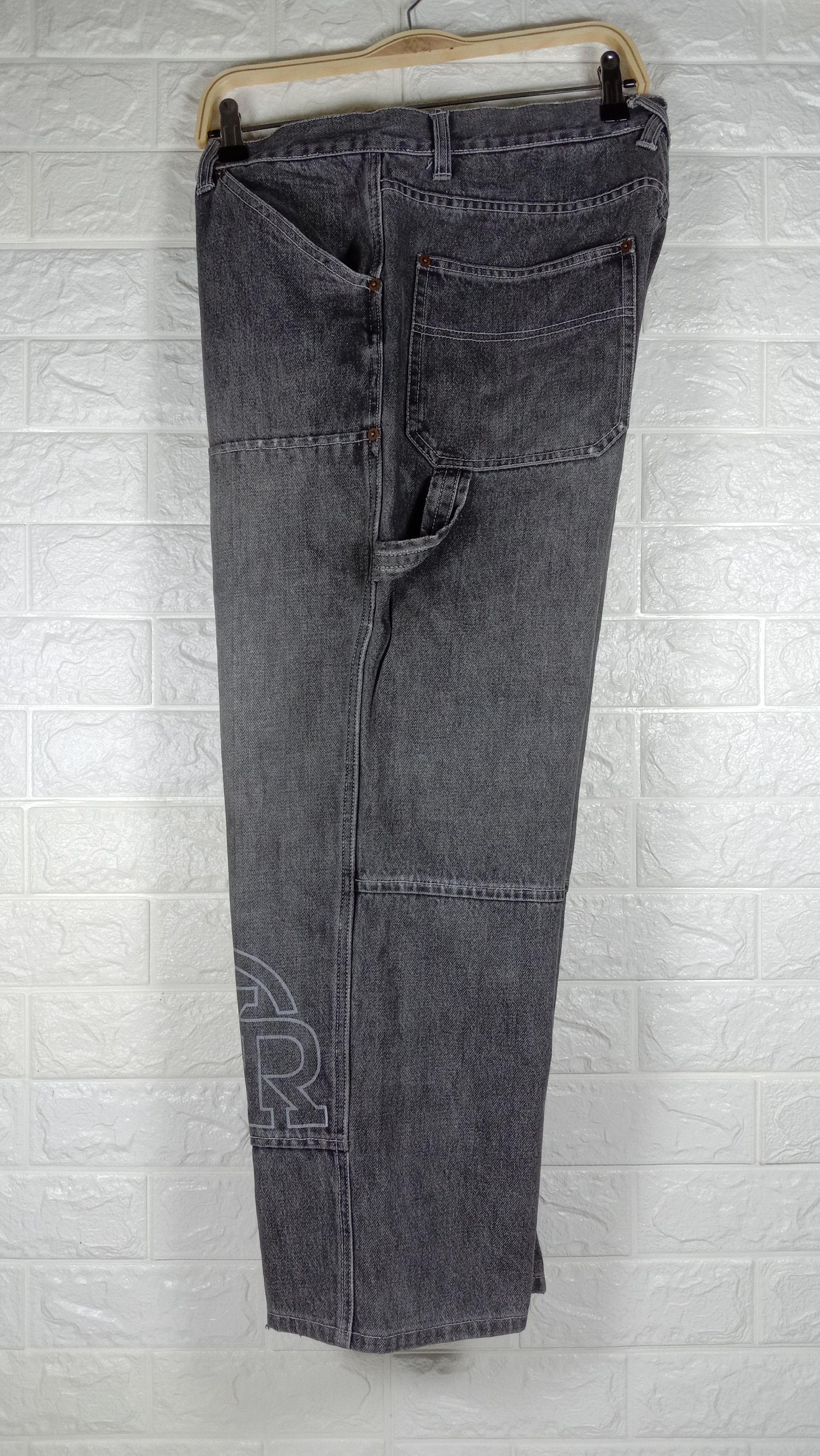 Japanese Brand Vintage Japanese Kazzrock Double Knee Wide Baggy Jeans Size US 34 / EU 50 - 11 Thumbnail