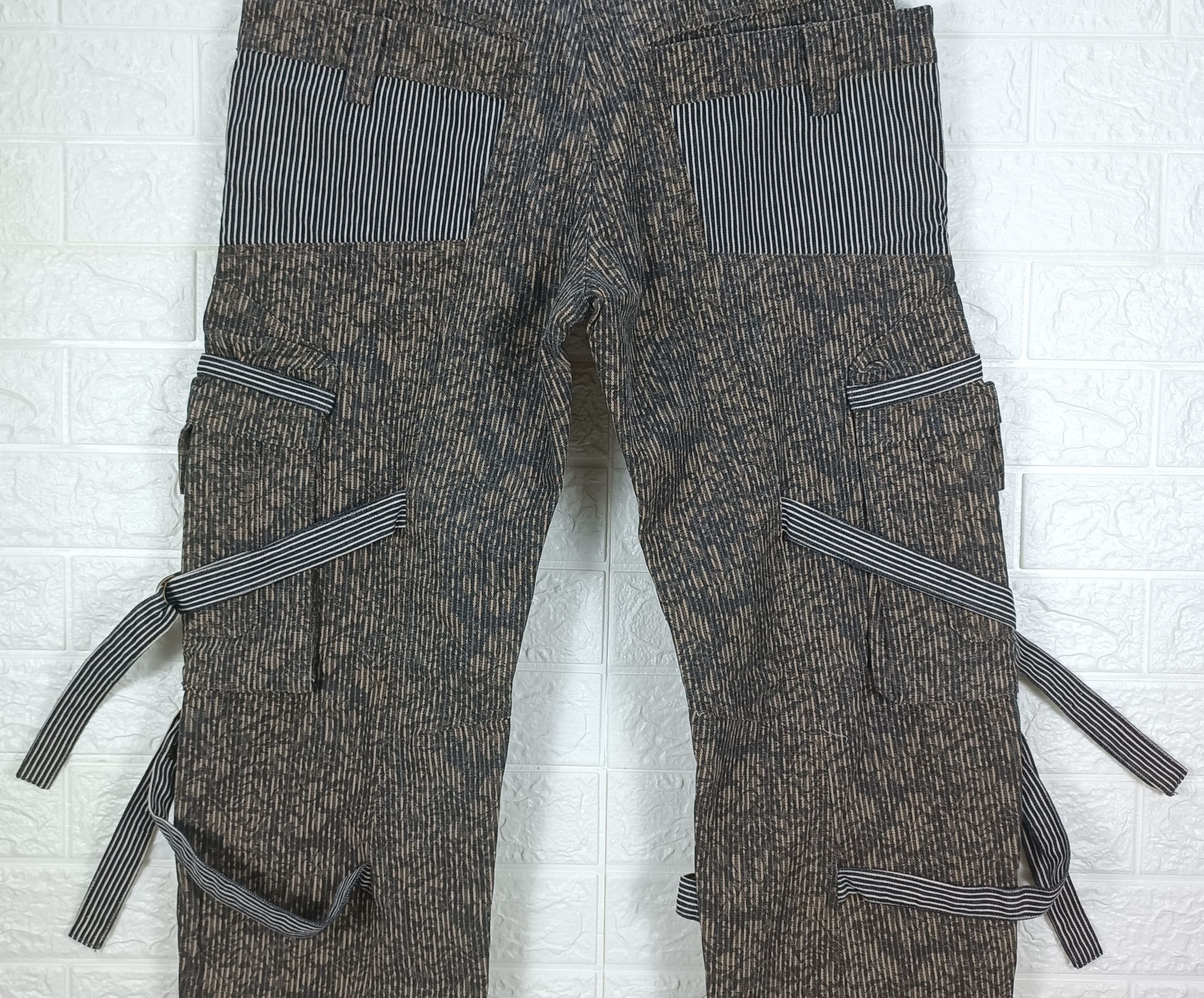 Japanese Brand Vintage Japanese Baggy Bondage Hickory Camo Cargo Denim Size US 30 / EU 46 - 7 Thumbnail
