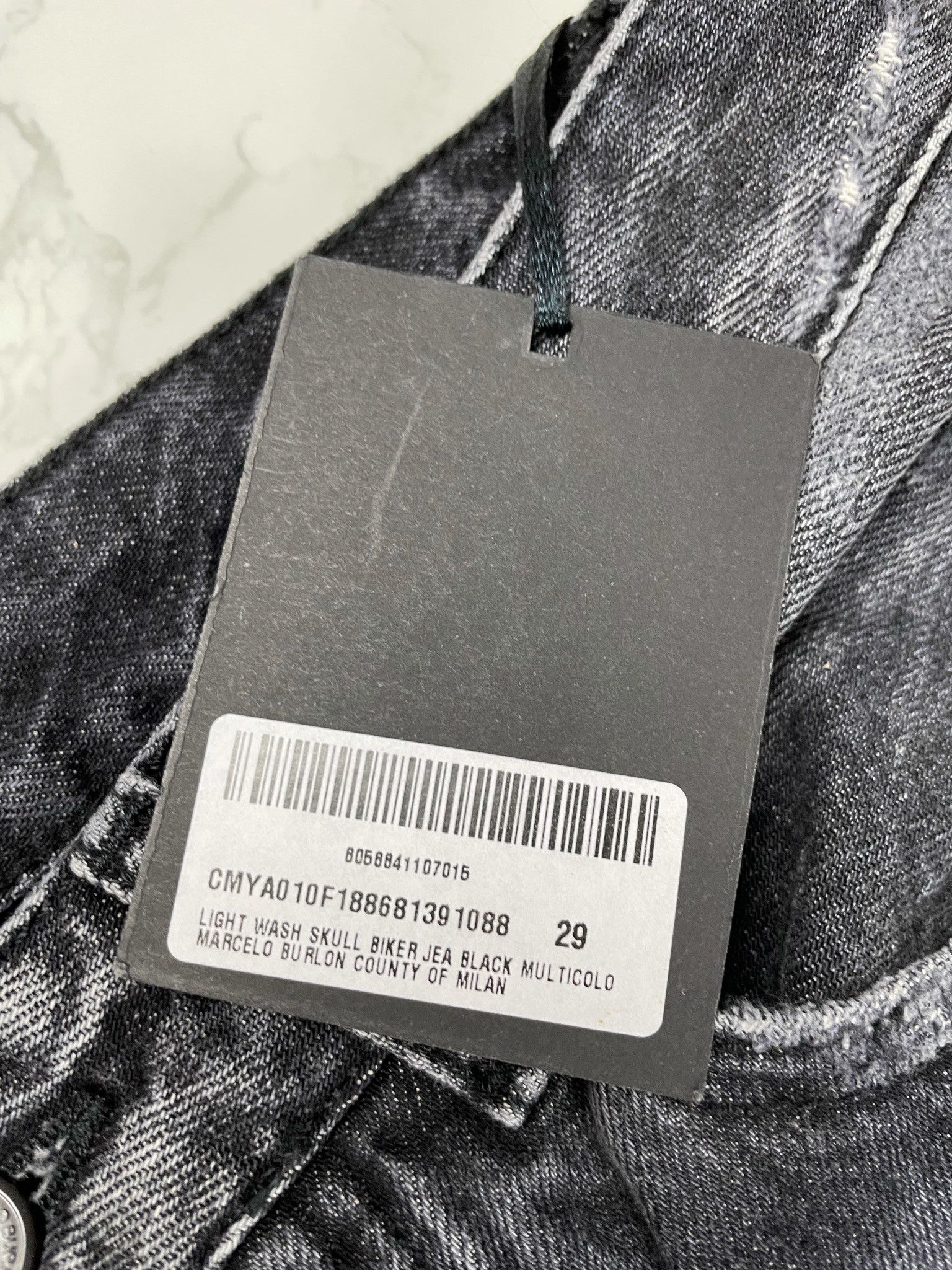 Marcelo Burlon 🔥80% OFF🔥 [SALE] Marcelo Burlon Skull Biker Jeans Size US 29 - 15 Thumbnail