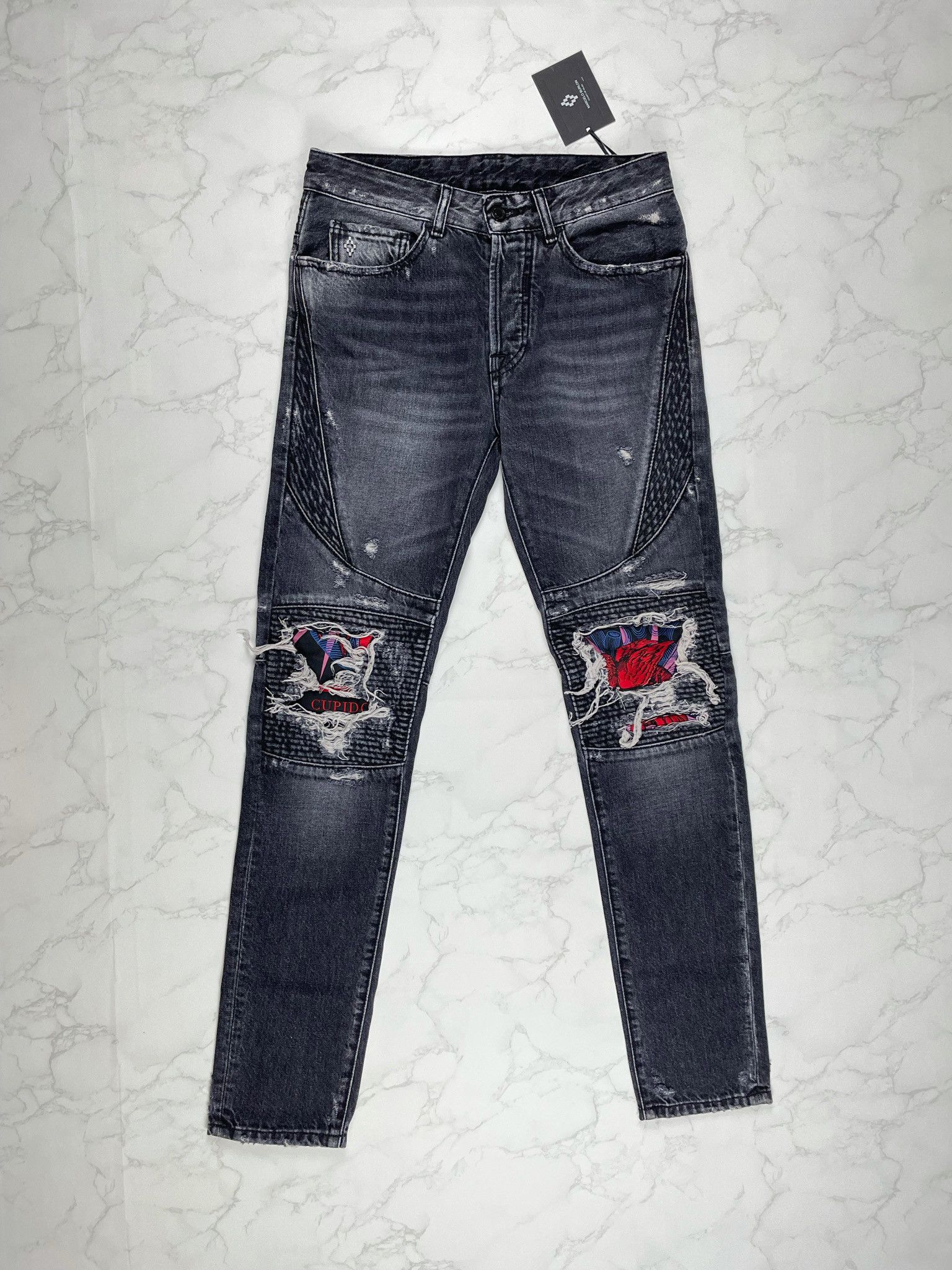 Marcelo Burlon 🔥80% OFF🔥 [SALE] Marcelo Burlon Skull Biker Jeans Size US 29 - 2 Thumbnail