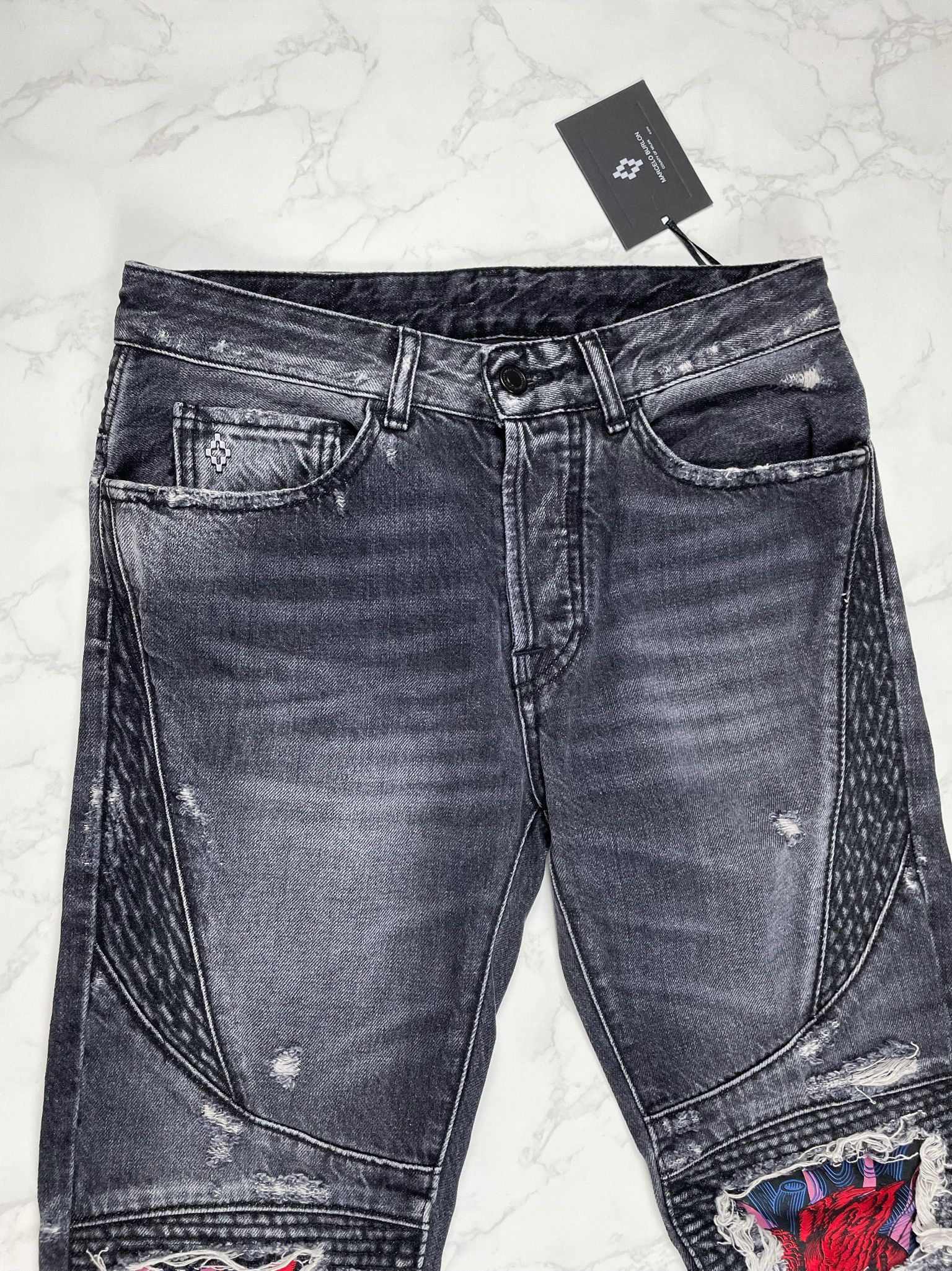 Marcelo Burlon 🔥80% OFF🔥 [SALE] Marcelo Burlon Skull Biker Jeans Size US 29 - 12 Thumbnail