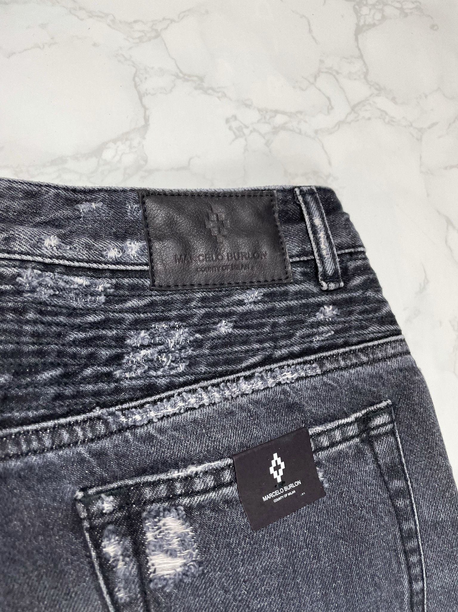 Marcelo Burlon 🔥80% OFF🔥 [SALE] Marcelo Burlon Skull Biker Jeans Size US 29 - 19 Thumbnail