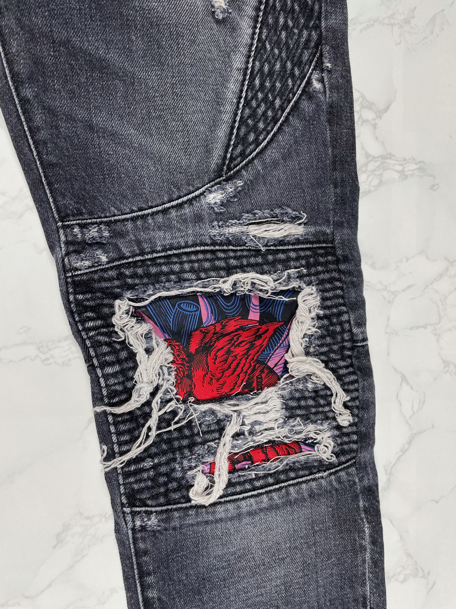 Marcelo Burlon 🔥80% OFF🔥 [SALE] Marcelo Burlon Skull Biker Jeans Size US 29 - 14 Thumbnail