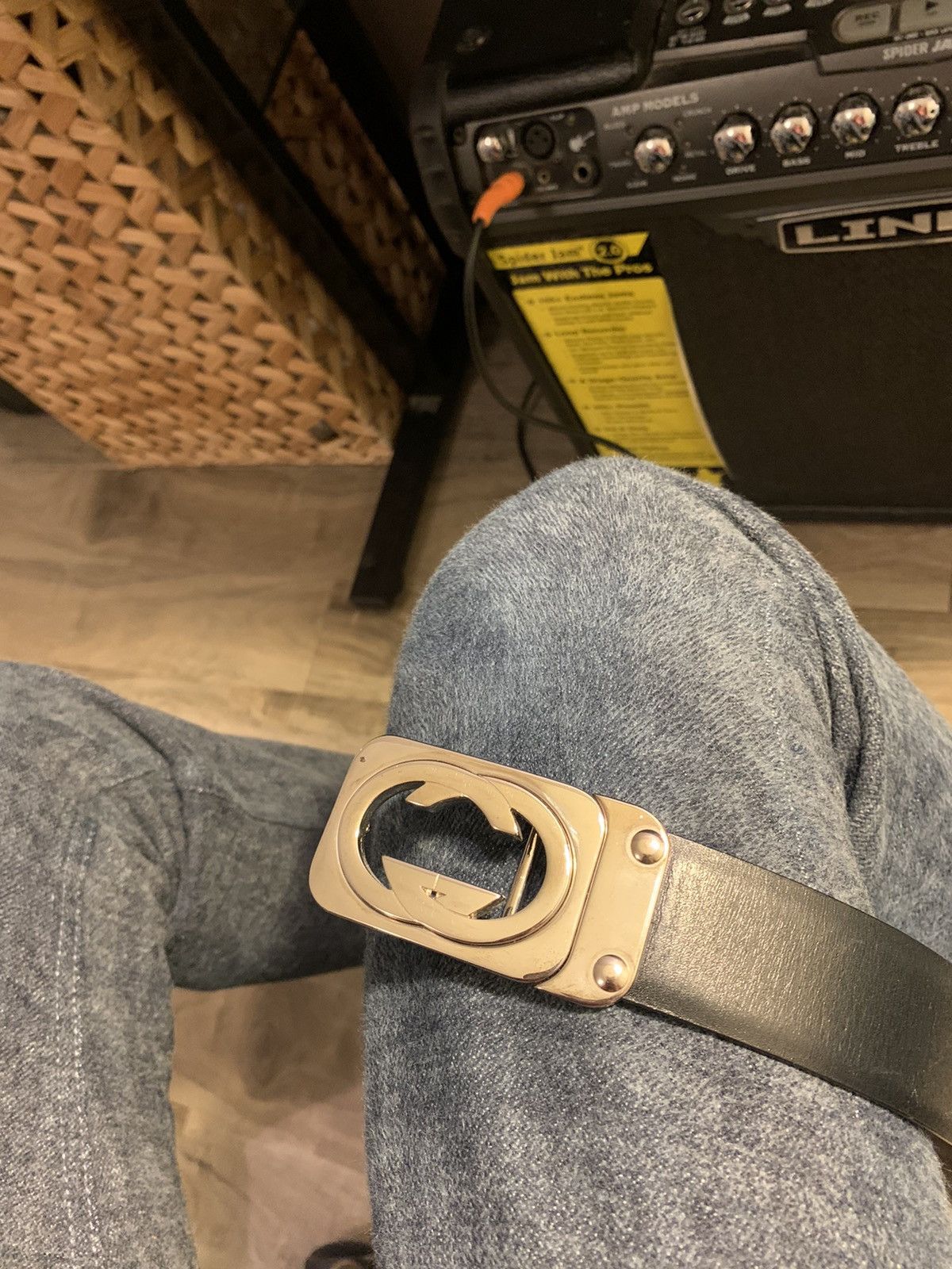 image of Gucci Belt Circa 2000’S in Black, Men's (Size 28)