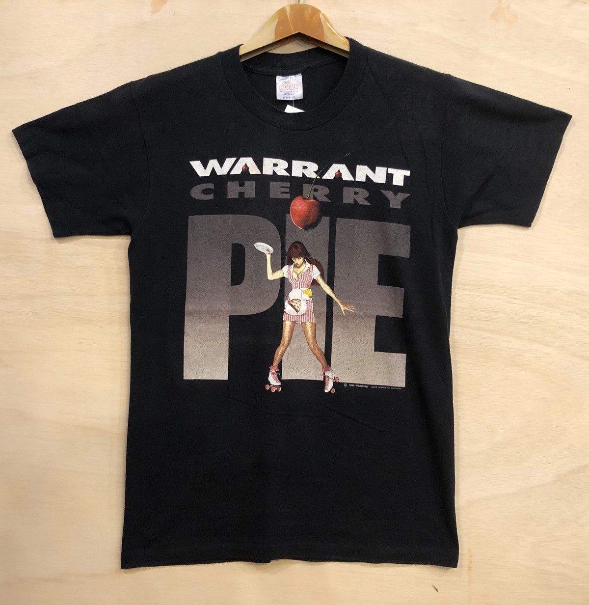 image of Made In USA x Rock Band Vintage Warrant Band World Tour 90-91 in Black, Men's (Size Medium)