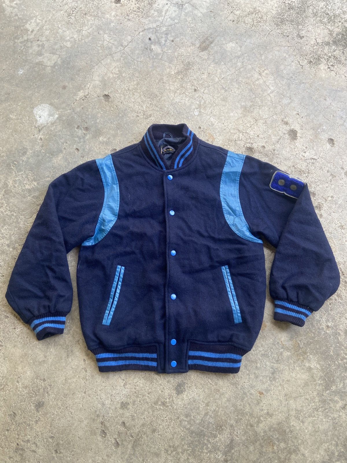 Japanese Brand Vintage Kaule J-84 Wool Varsity Jacket Made in Japan Size US L / EU 52-54 / 3 - 2 Thumbnail