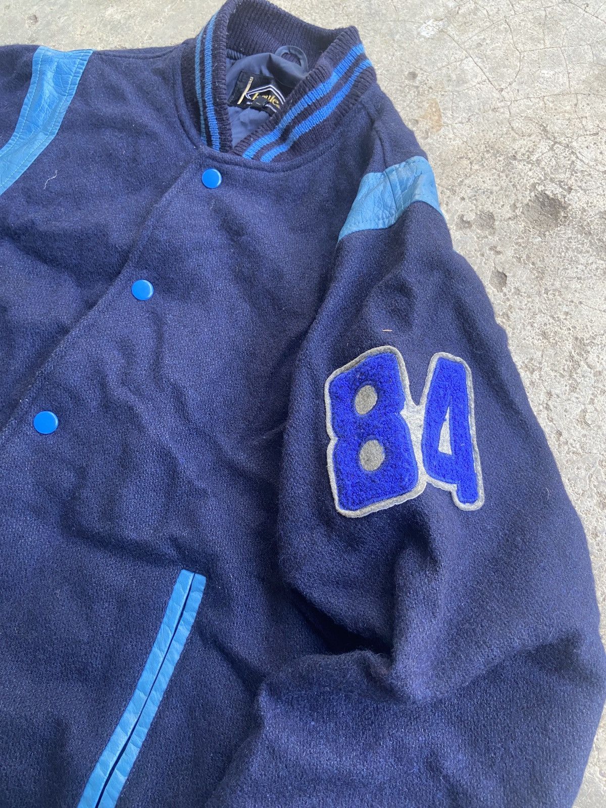 Japanese Brand Vintage Kaule J-84 Wool Varsity Jacket Made in Japan Size US L / EU 52-54 / 3 - 4 Thumbnail