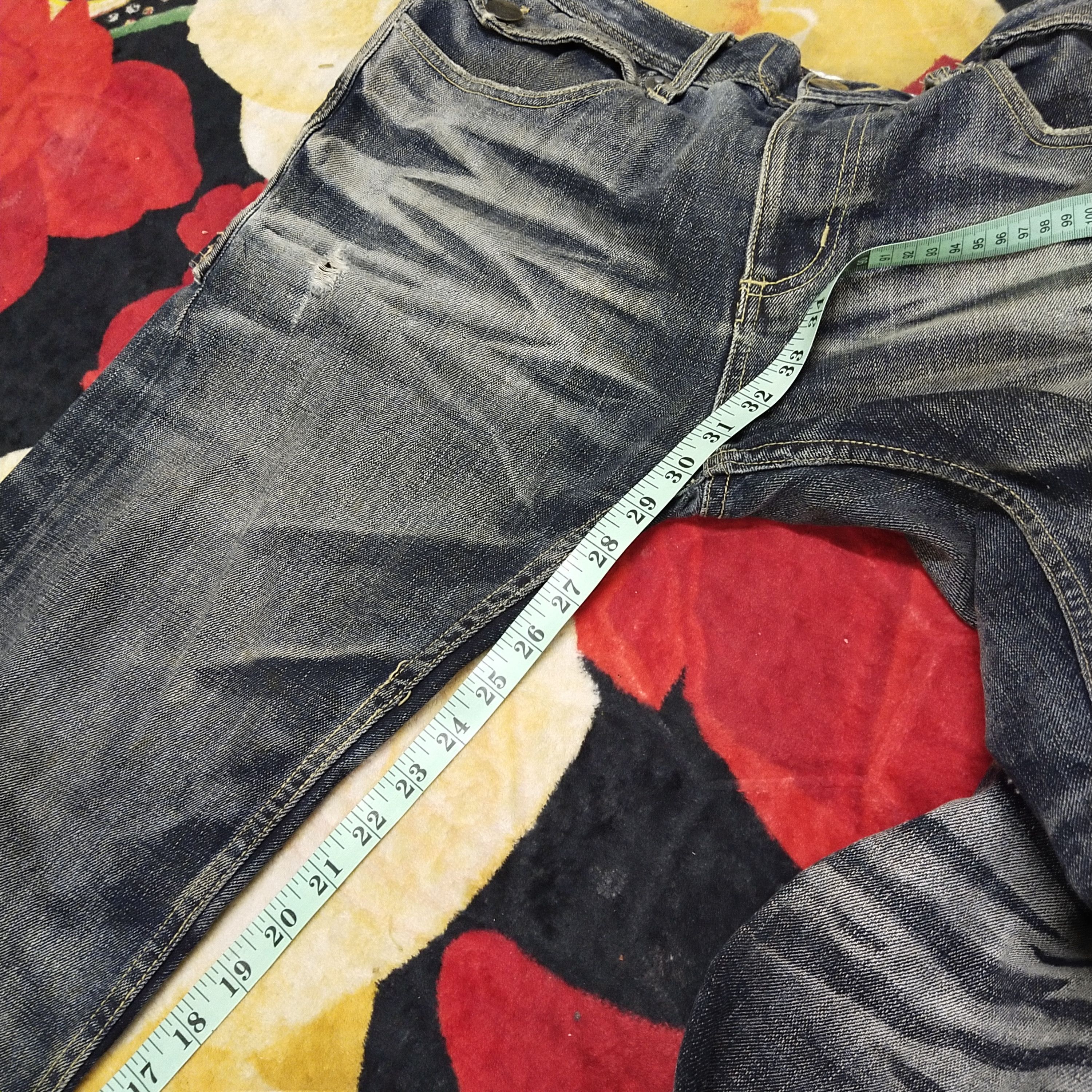 Japanese Brand Japanese brand Army Of No! Distresses Jeans Punk Style Size US 32 / EU 48 - 18 Thumbnail
