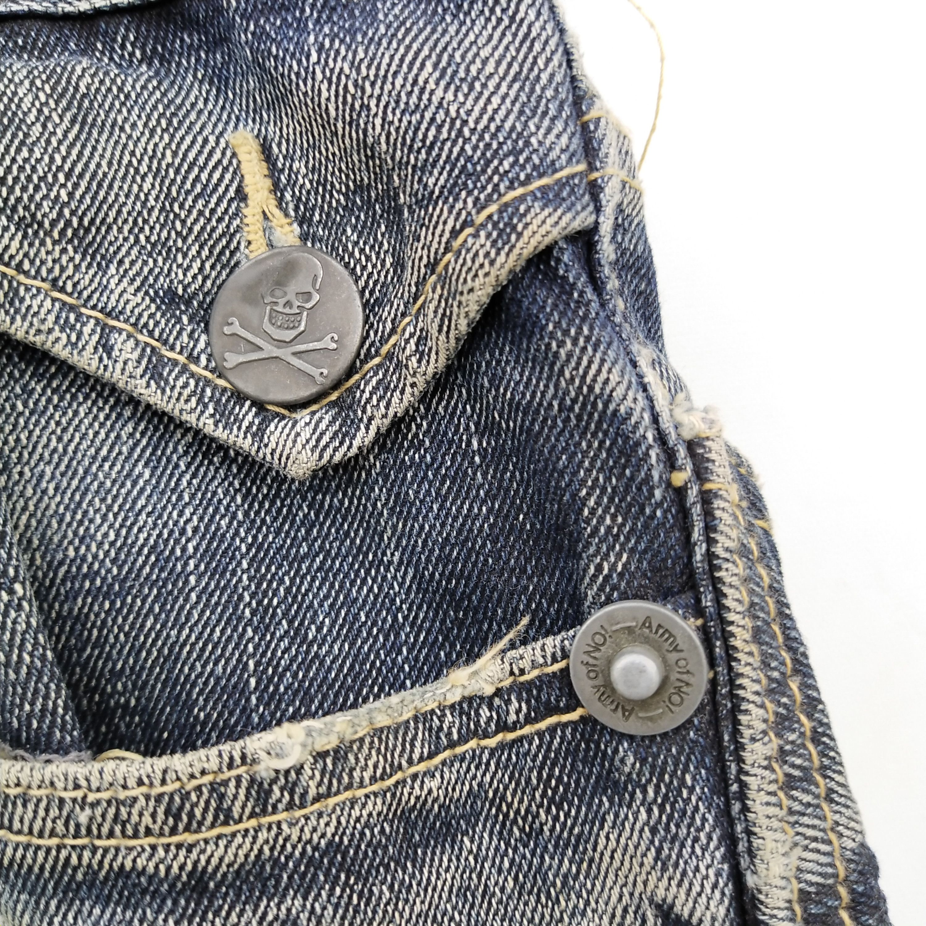 Japanese Brand Japanese brand Army Of No! Distresses Jeans Punk Style Size US 32 / EU 48 - 4 Thumbnail