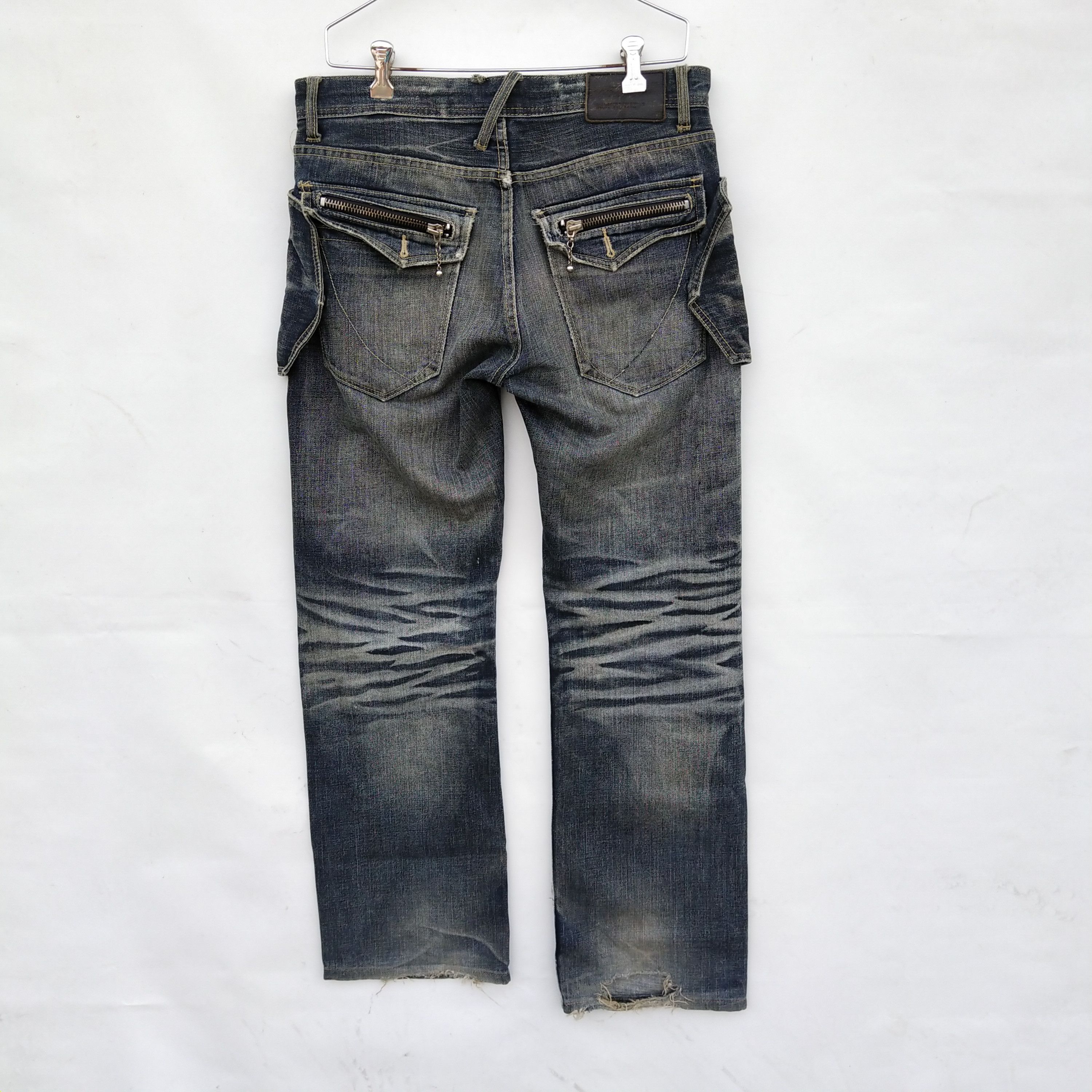 Japanese Brand Japanese brand Army Of No! Distresses Jeans Punk Style Size US 32 / EU 48 - 2 Thumbnail