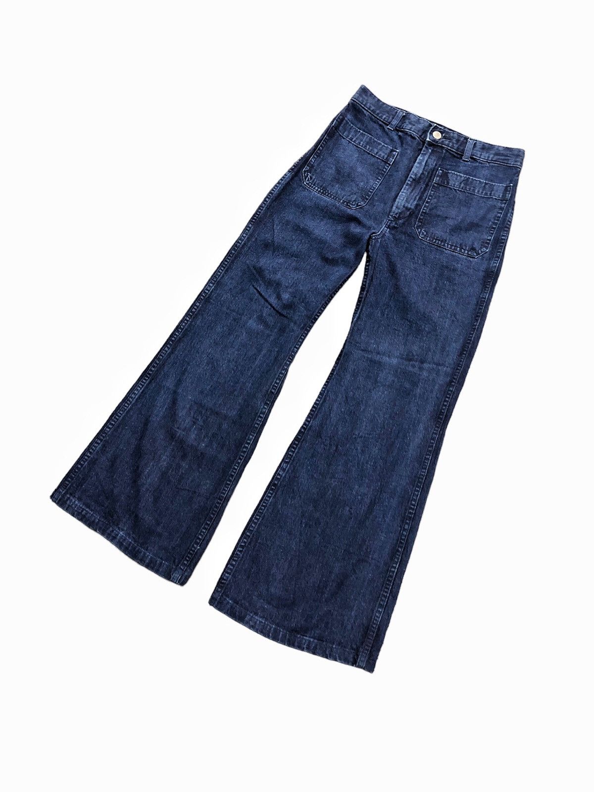 JW Anderson × Uniqlo 20SS - J.W Anderson x Uniqlo bell bottom front pocket jeans Size US 28 / EU 44 - 4 Thumbnail