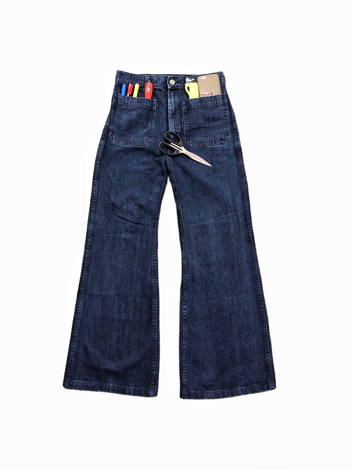 20SS Anderson x Uniqlo bell bottom front pocket jeans