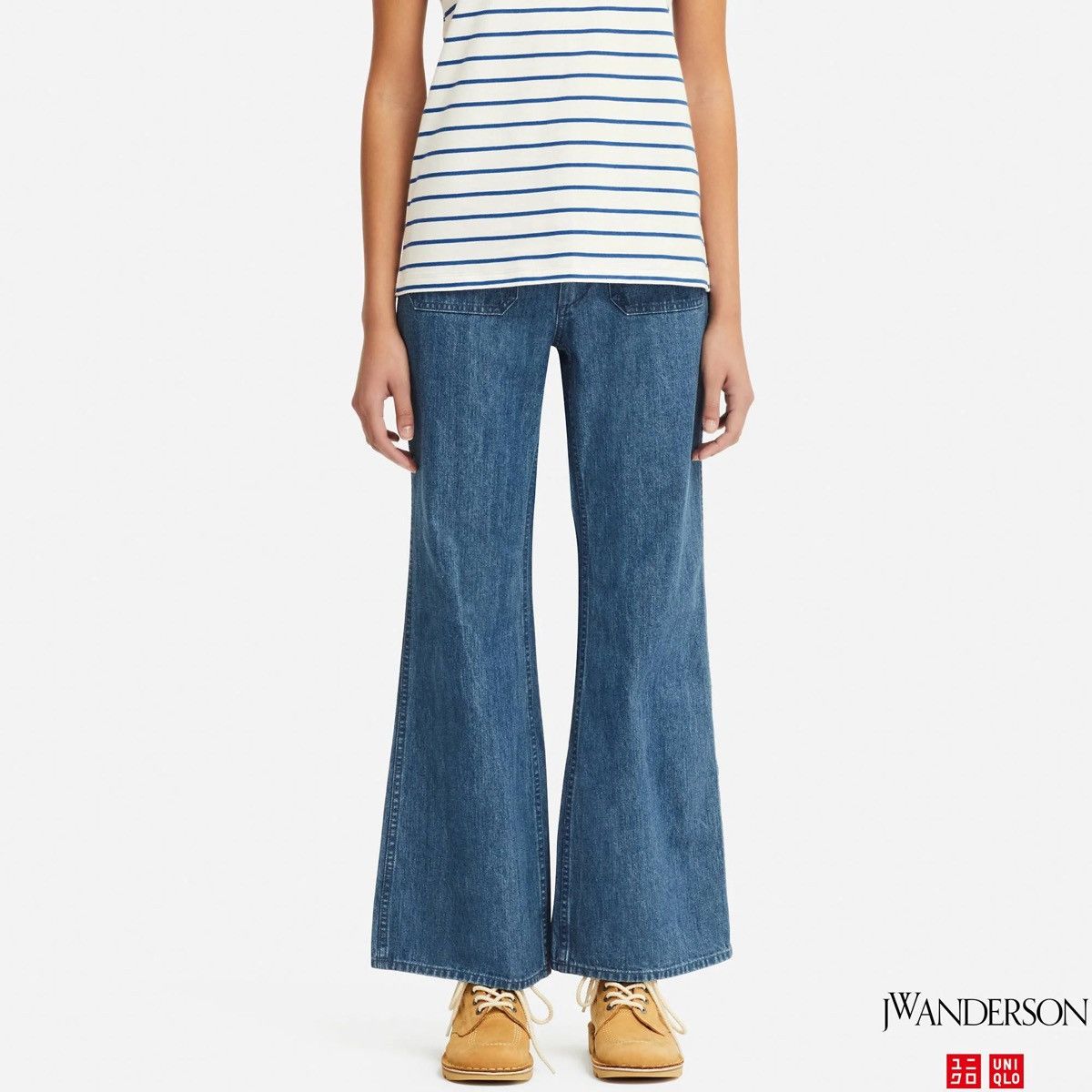 JW Anderson × Uniqlo 20SS - J.W Anderson x Uniqlo bell bottom front pocket jeans Size US 28 / EU 44 - 1 Thumbnail