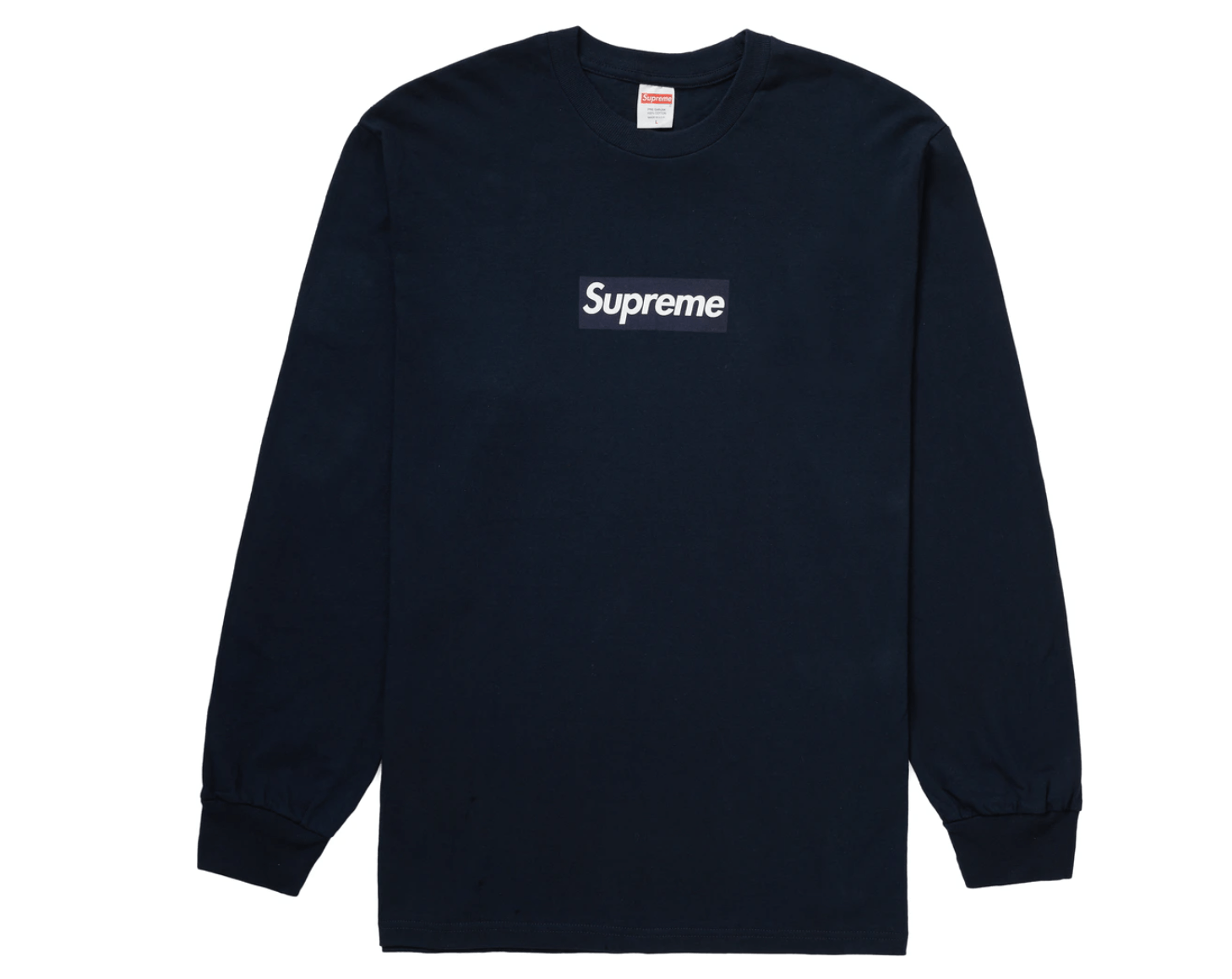 image of Supreme Box Logo Longsleeve in Navy, Men's (Size XL)