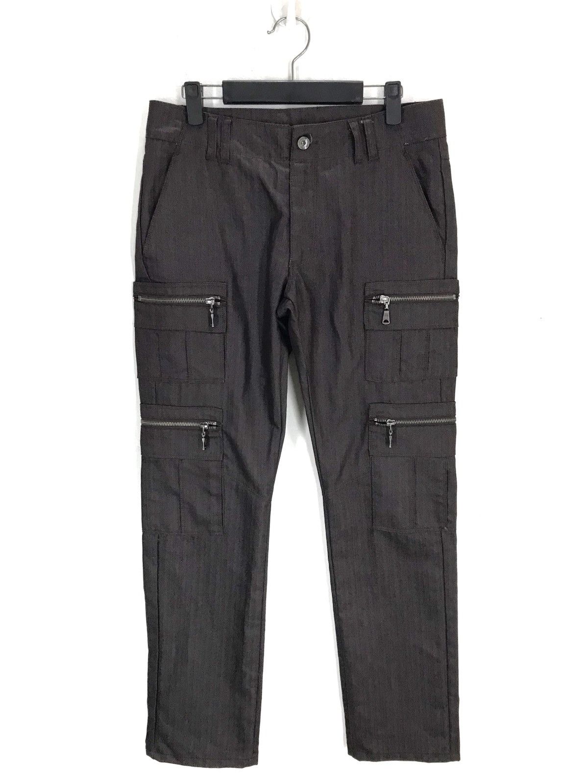 semanticdesign SEMANTIC DESIGN Dark Brown Hbt Multi Pocket Tactical Pants Size US 31 - 1 Thumbnail