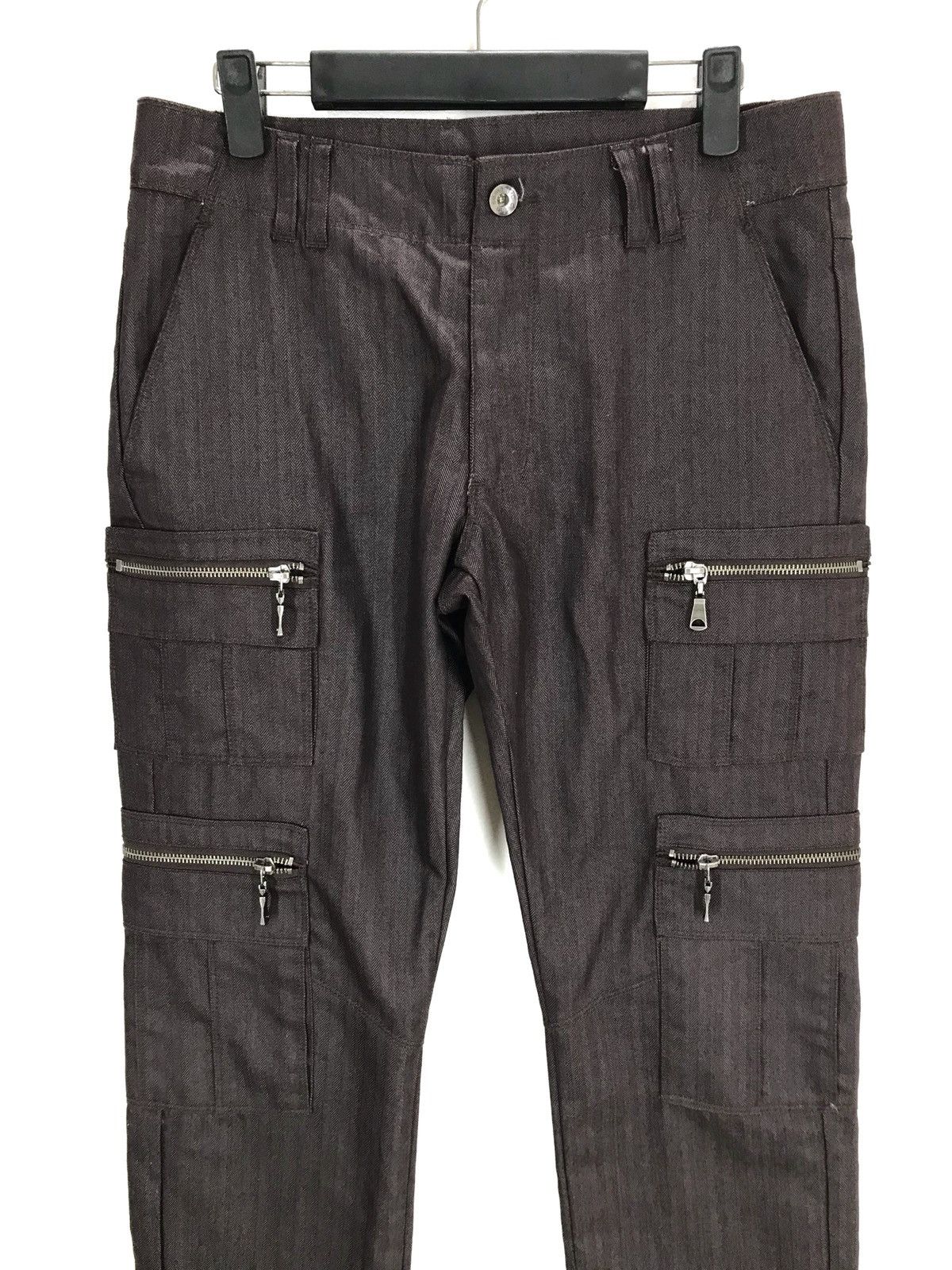 semanticdesign SEMANTIC DESIGN Dark Brown Hbt Multi Pocket Tactical Pants Size US 31 - 2 Thumbnail