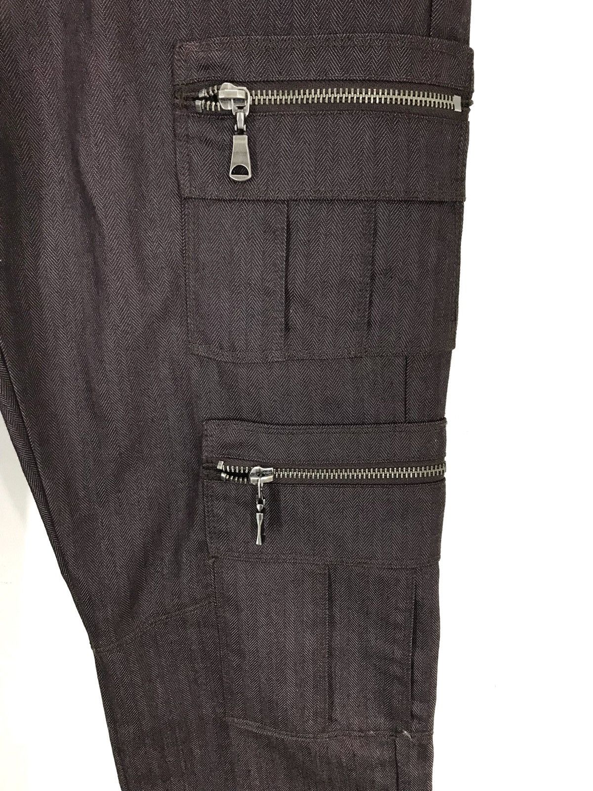 semanticdesign SEMANTIC DESIGN Dark Brown Hbt Multi Pocket Tactical Pants Size US 31 - 6 Thumbnail