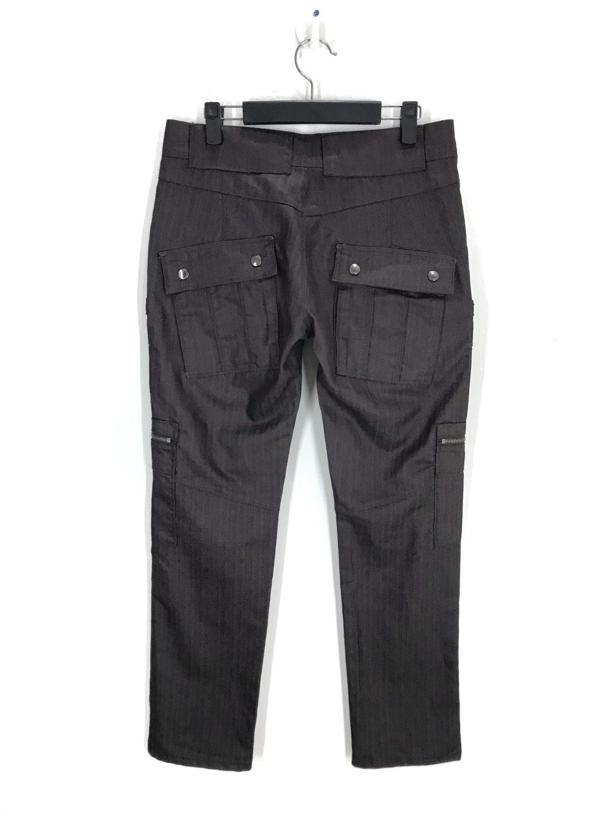 semanticdesign SEMANTIC DESIGN Dark Brown Hbt Multi Pocket Tactical Pants Size US 31 - 7 Thumbnail
