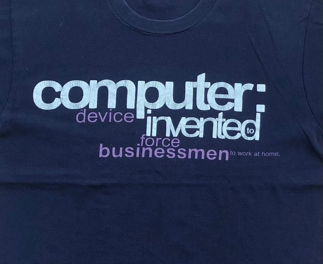 Fruit Of The Loom × Vintage Vintage Tee Computer Invented ( A 18 ) Size US M / EU 48-50 / 2 - 2 Thumbnail