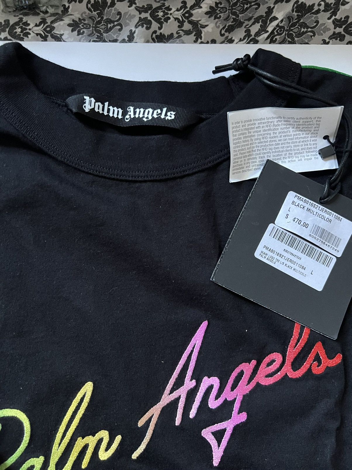 Palm Angels Miami Logo Multicolor Long-Sleeve Top Size US L / EU 52-54 / 3 - 4 Thumbnail