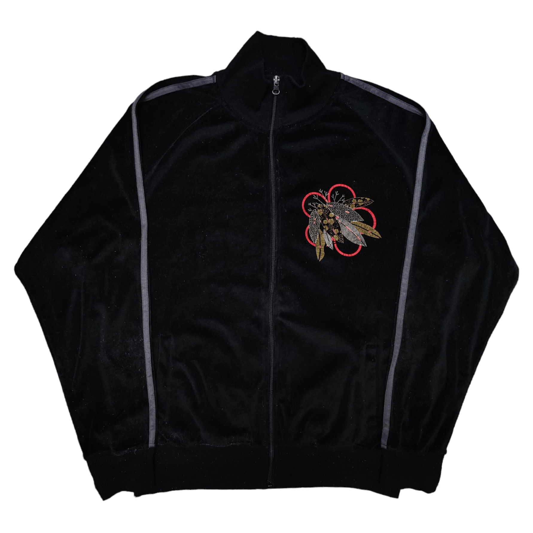 Japanese Brand Sukajan Fish Koi Japanese Brand Velvet Sweater Jaclet Size US L / EU 52-54 / 3 - 3 Thumbnail
