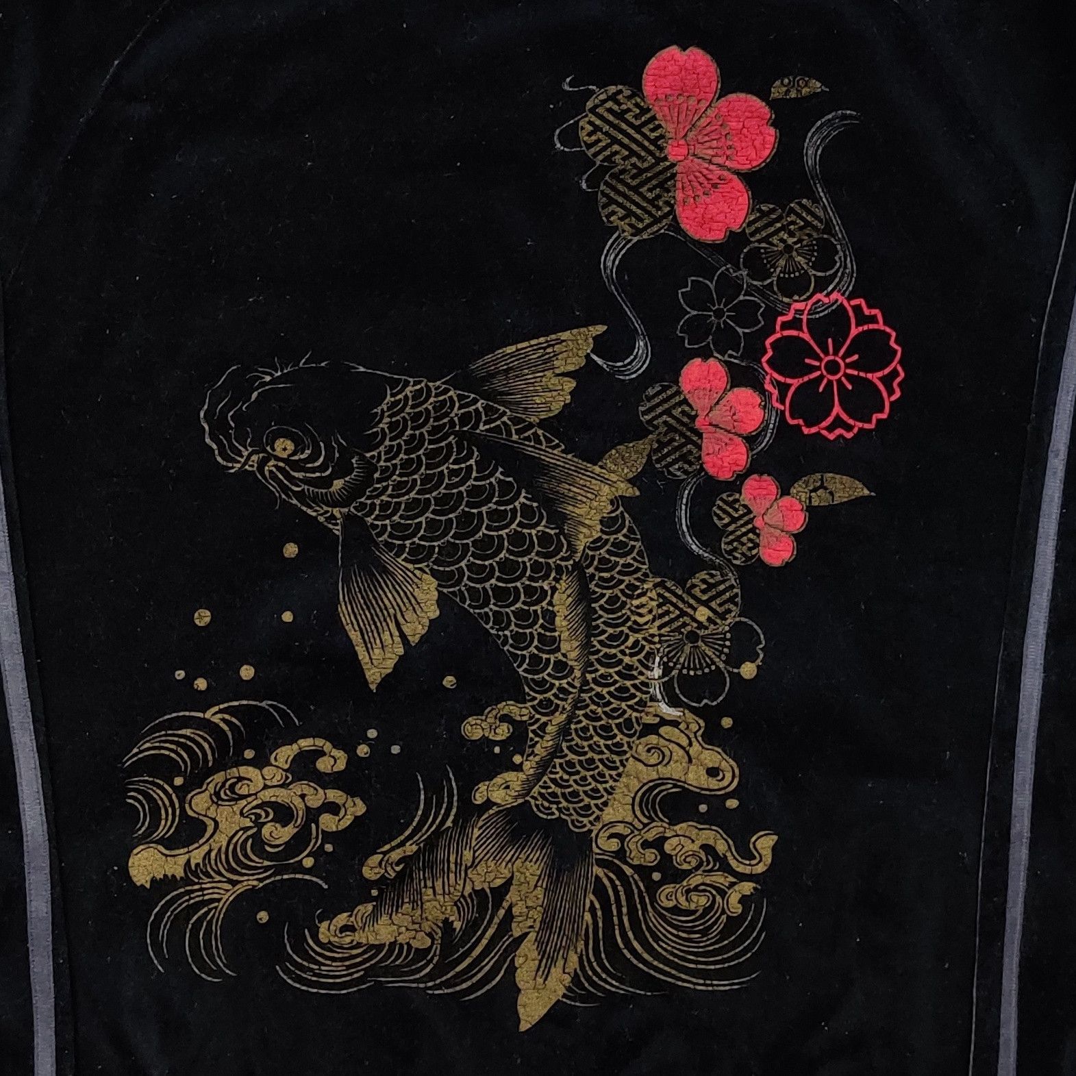 Japanese Brand Sukajan Fish Koi Japanese Brand Velvet Sweater Jaclet Size US L / EU 52-54 / 3 - 2 Thumbnail