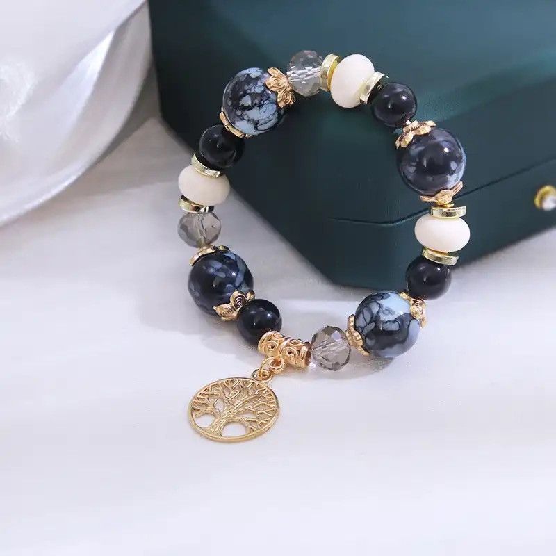 Other Natural Crystal Beaded Stretch Bracelet for Women Men Size ONE SIZE - 1 Thumbnail