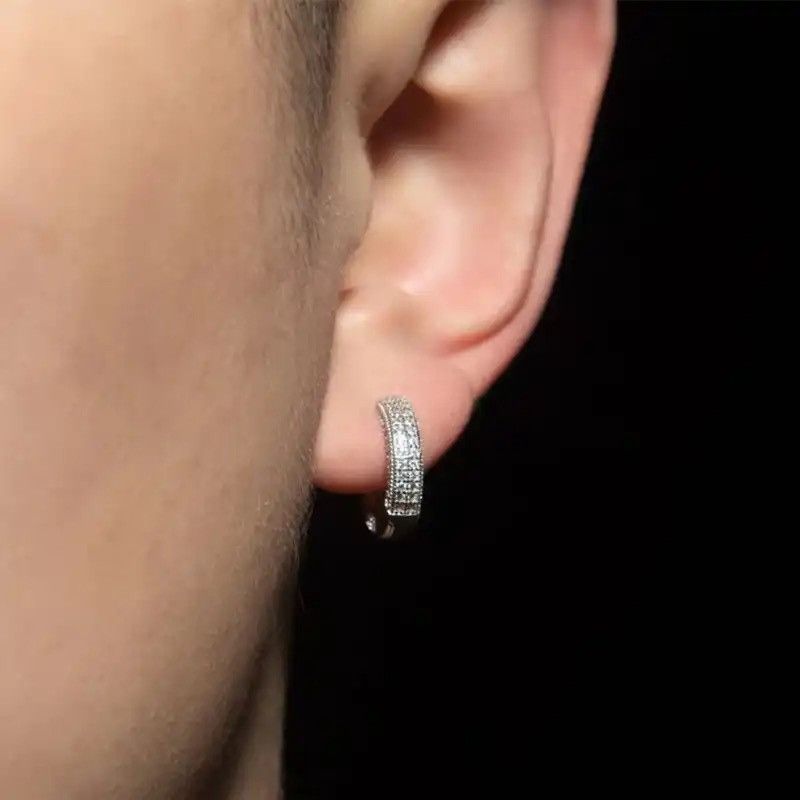 Jewelry × Other 925 Silver Plated Huggie Hoop Earrings for Men Women Size ONE SIZE - 4 Thumbnail