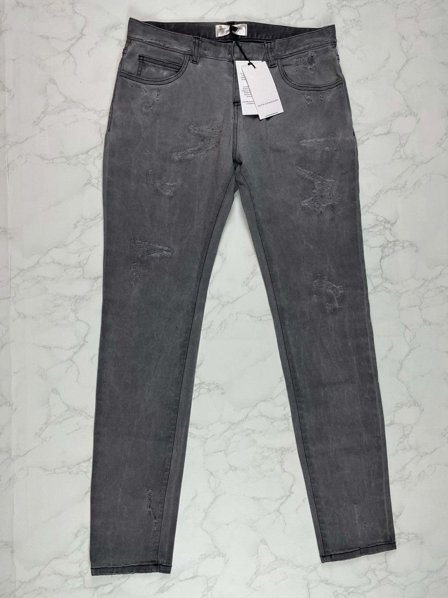 Faith Connexion 🔥85% OFF🔥 [SALE] Faith Connexion Bleach Destroyed Jeans Size US 28 / EU 44 - 5 Thumbnail