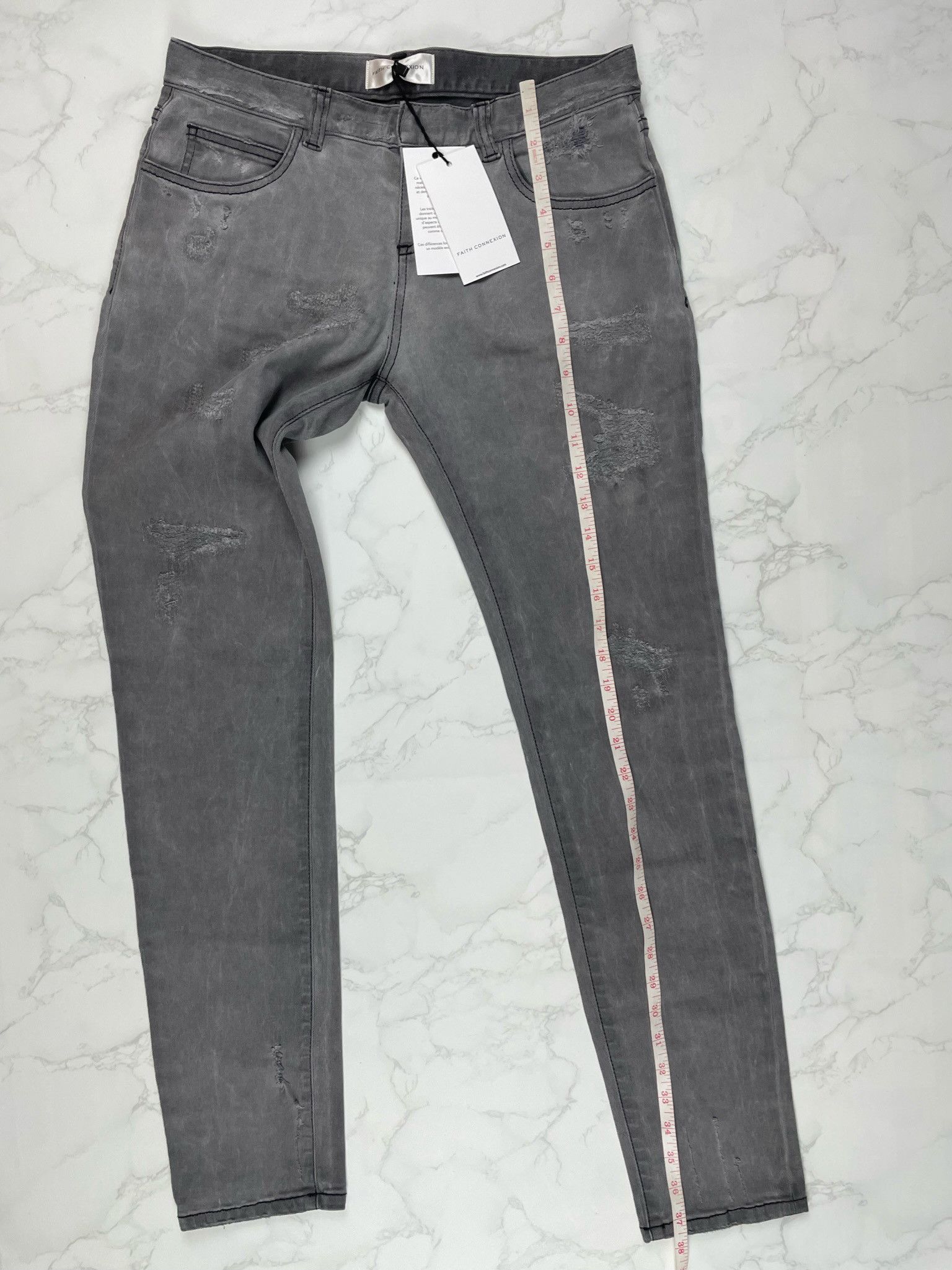 Faith Connexion 🔥85% OFF🔥 [SALE] Faith Connexion Bleach Destroyed Jeans Size US 28 / EU 44 - 4 Thumbnail