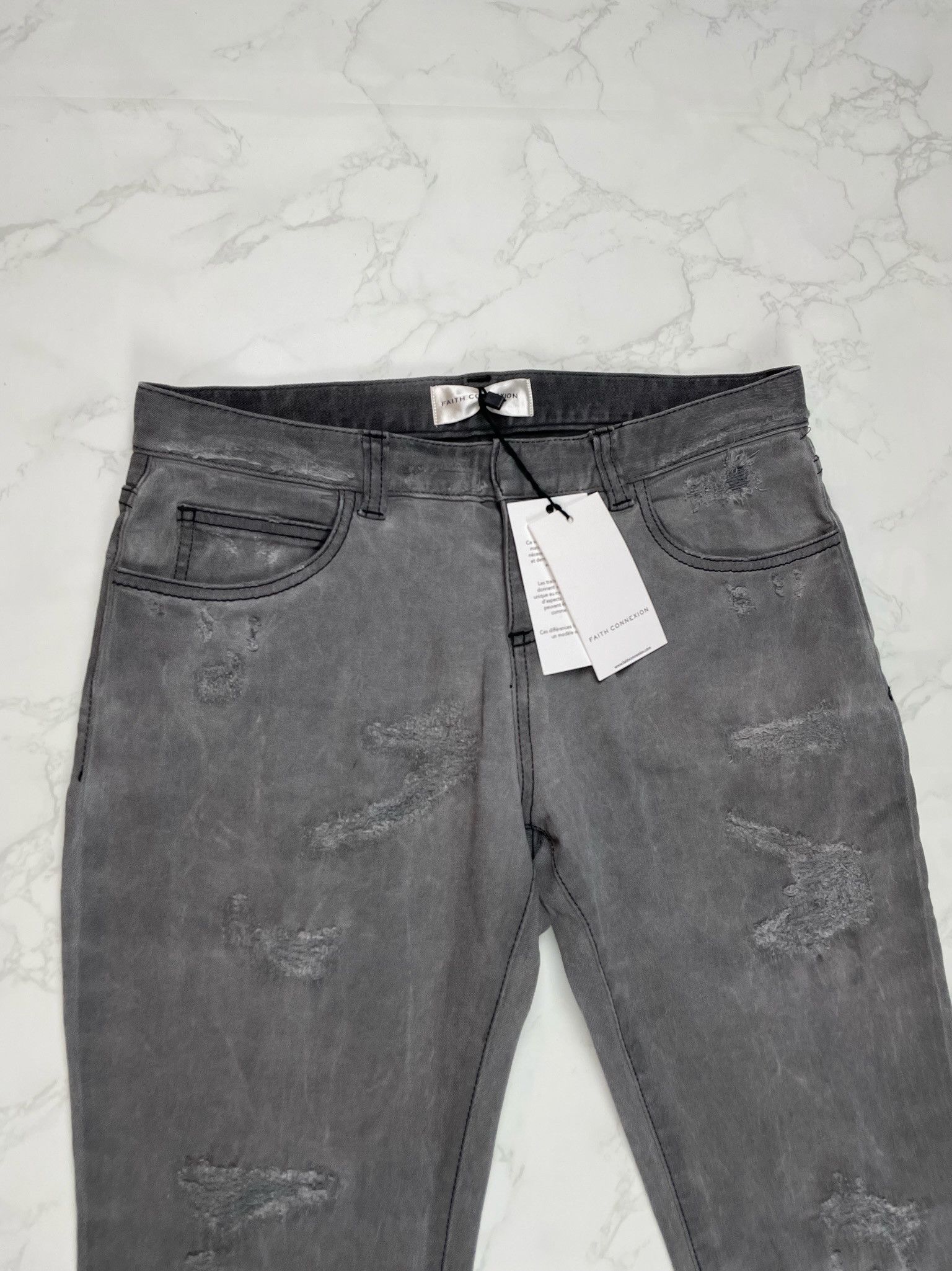 Faith Connexion 🔥85% OFF🔥 [SALE] Faith Connexion Bleach Destroyed Jeans Size US 28 / EU 44 - 6 Thumbnail