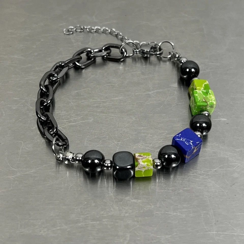 Other Titanium Steel Black Pearl Cuba Bracelet for Men Women Size ONE SIZE - 1 Thumbnail