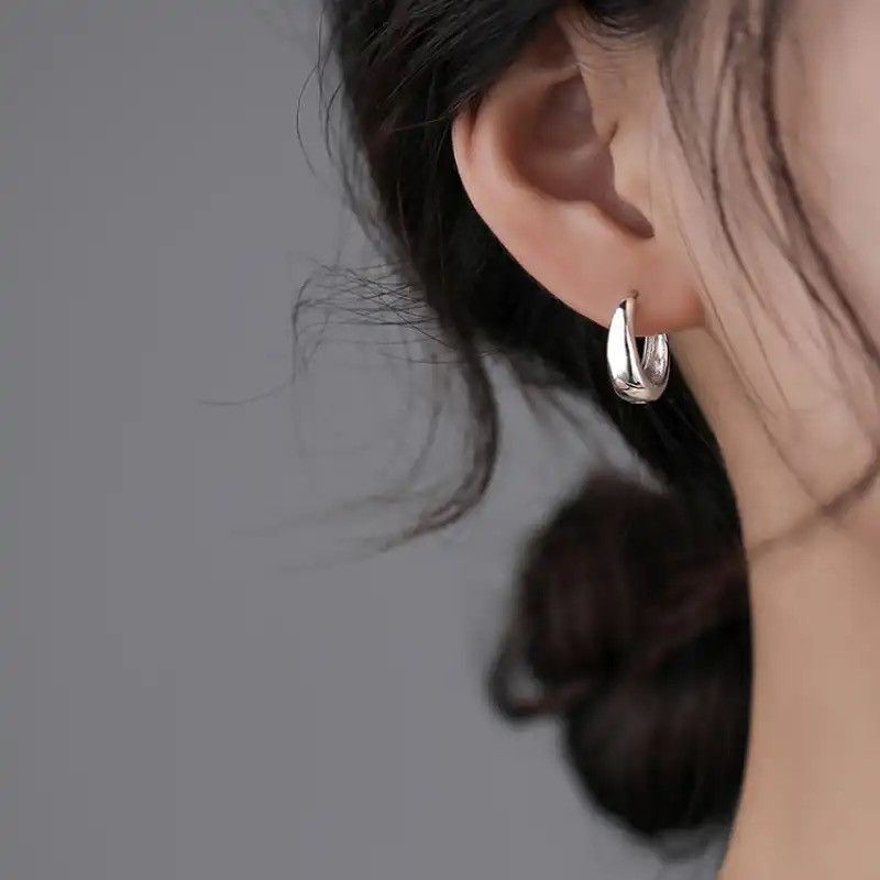 Other 925 Silver Plated Small Hoop Earrings for Men Women Size ONE SIZE - 5 Thumbnail