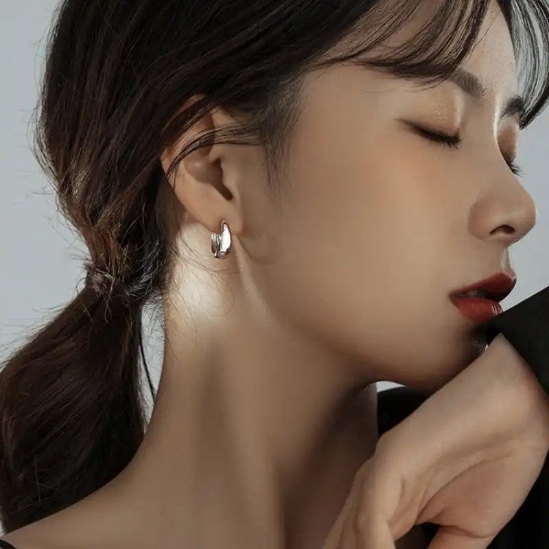 Other 925 Silver Plated Small Hoop Earrings for Men Women Size ONE SIZE - 6 Thumbnail