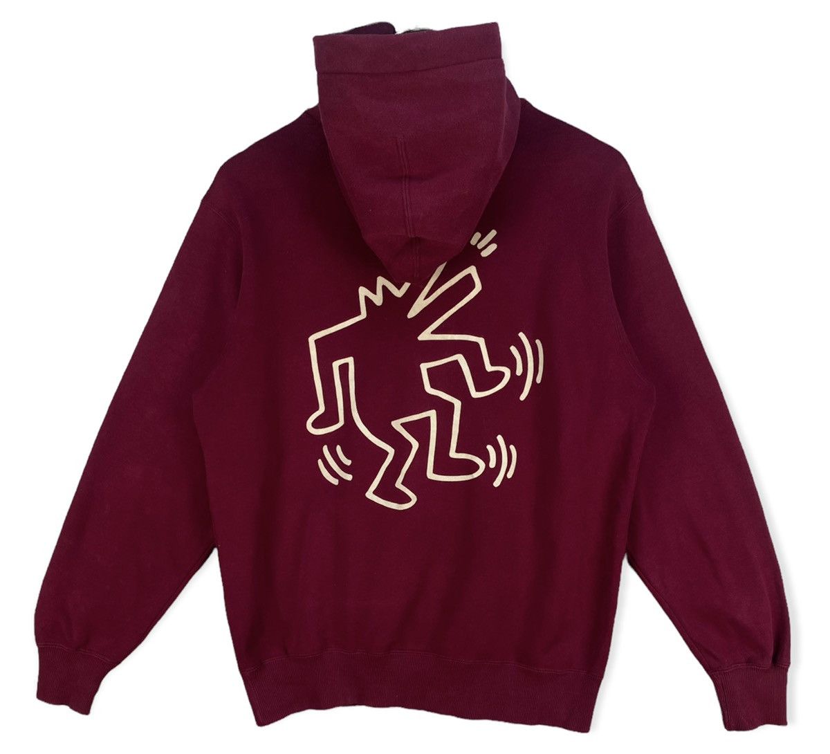 Pre-owned Keith Haring X Uniqlo Keith Haring Hoodies In Red