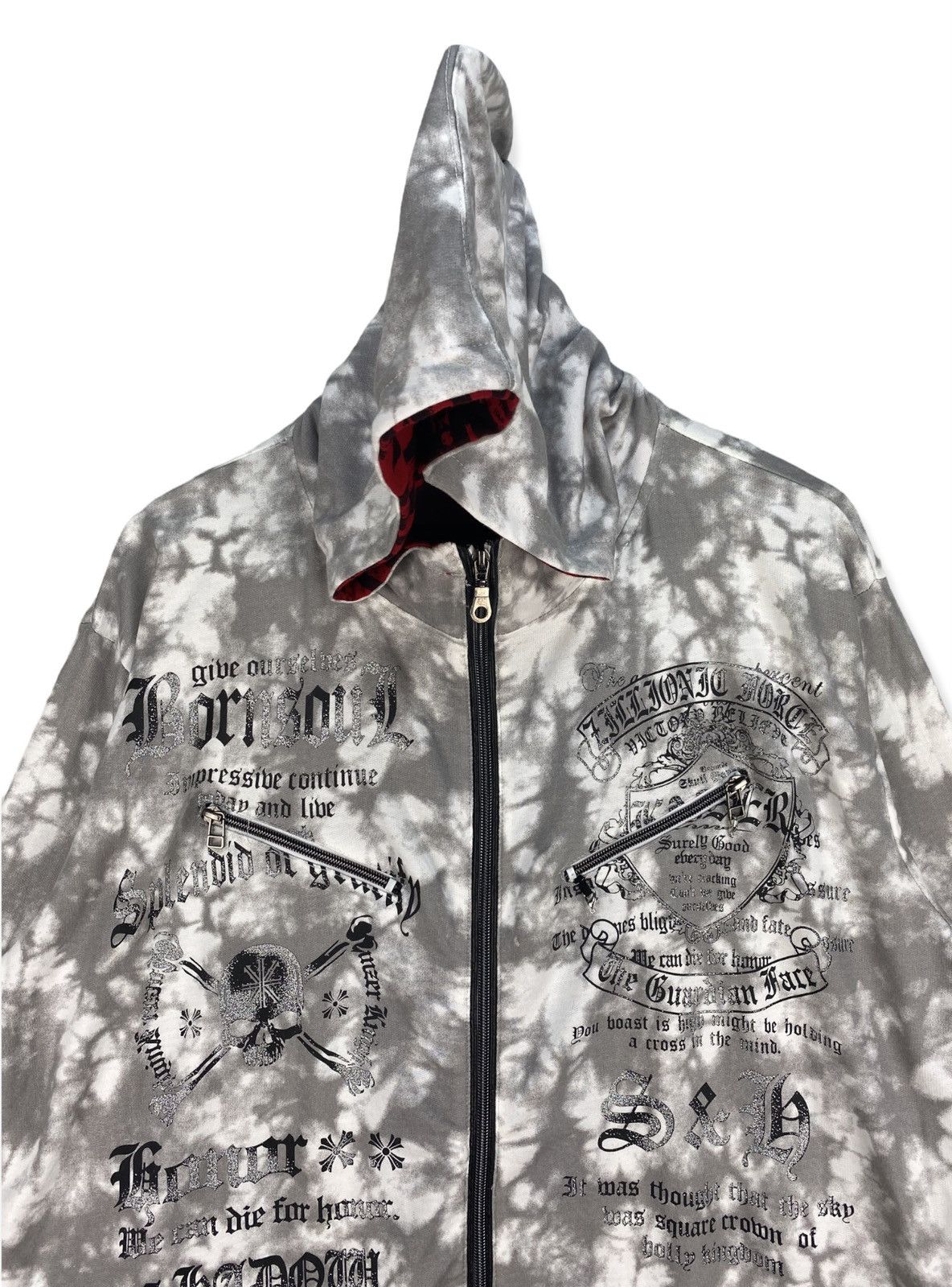 Japanese Brand Beaumere Skull Zipper Hoodies Size US XL / EU 56 / 4 - 2 Thumbnail