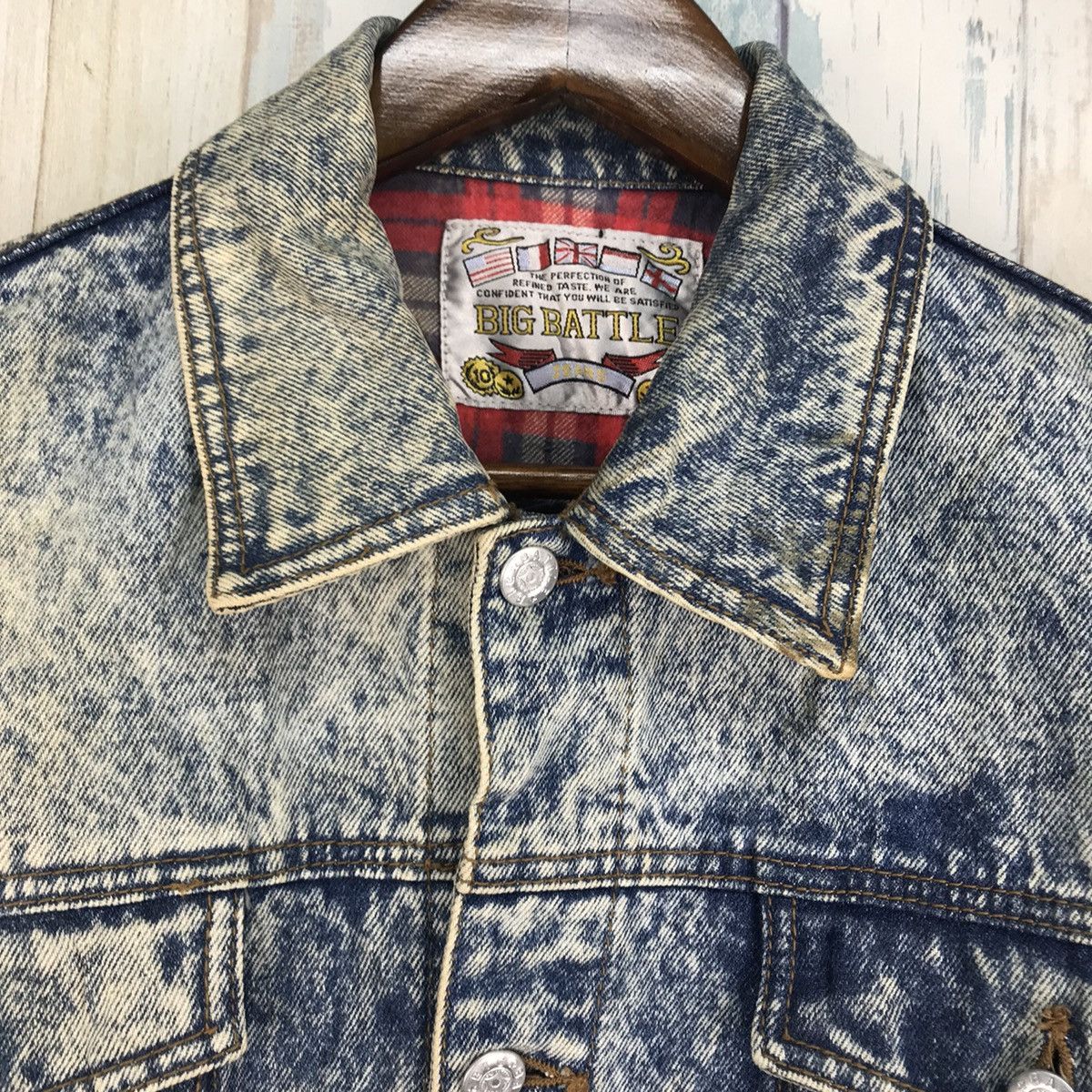 Vintage Vintage Big Battle Stone Wash Trucker Denim Jacket Size US M / EU 48-50 / 2 - 5 Thumbnail